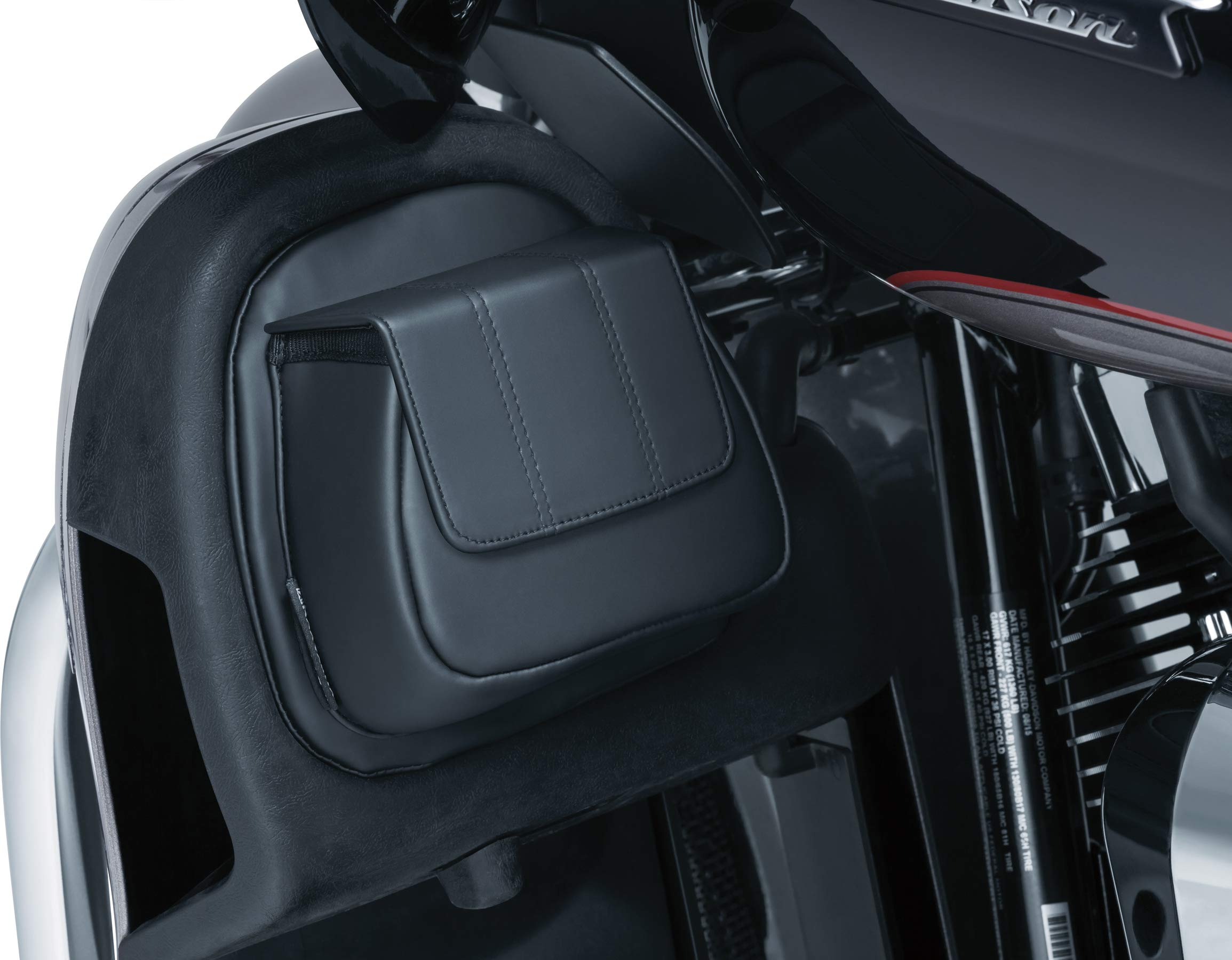 Kuryakyn 5208 Lower Fairing Panel Door Pockets With Magnetic Closures For 2014-19 Harley-Davidson Motorcycles, Black, 1 Pair, L/