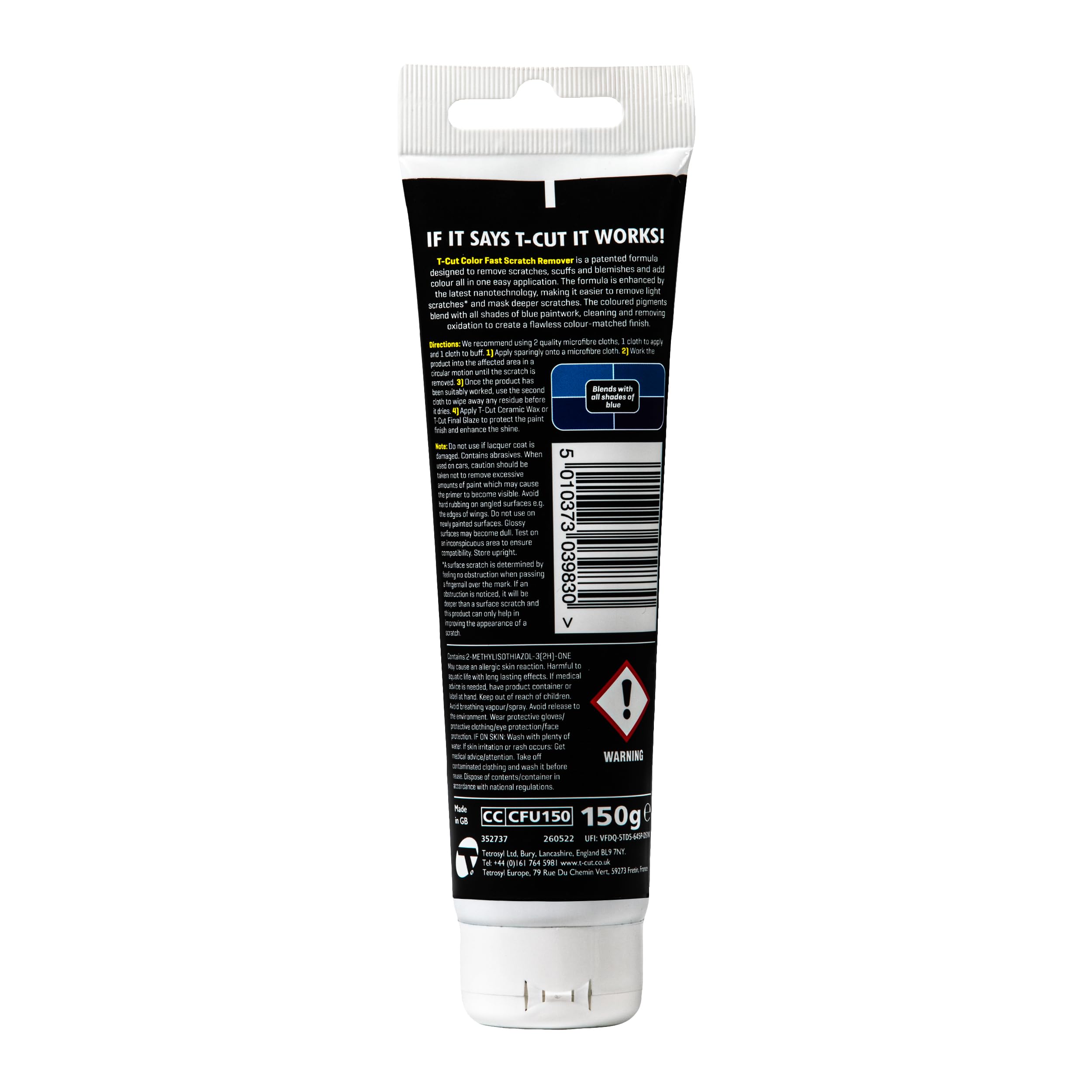 T-Cut Color Fast Blue Scratch Remover, Car Wax Polish, Color Enhancer, 5.3 Oz