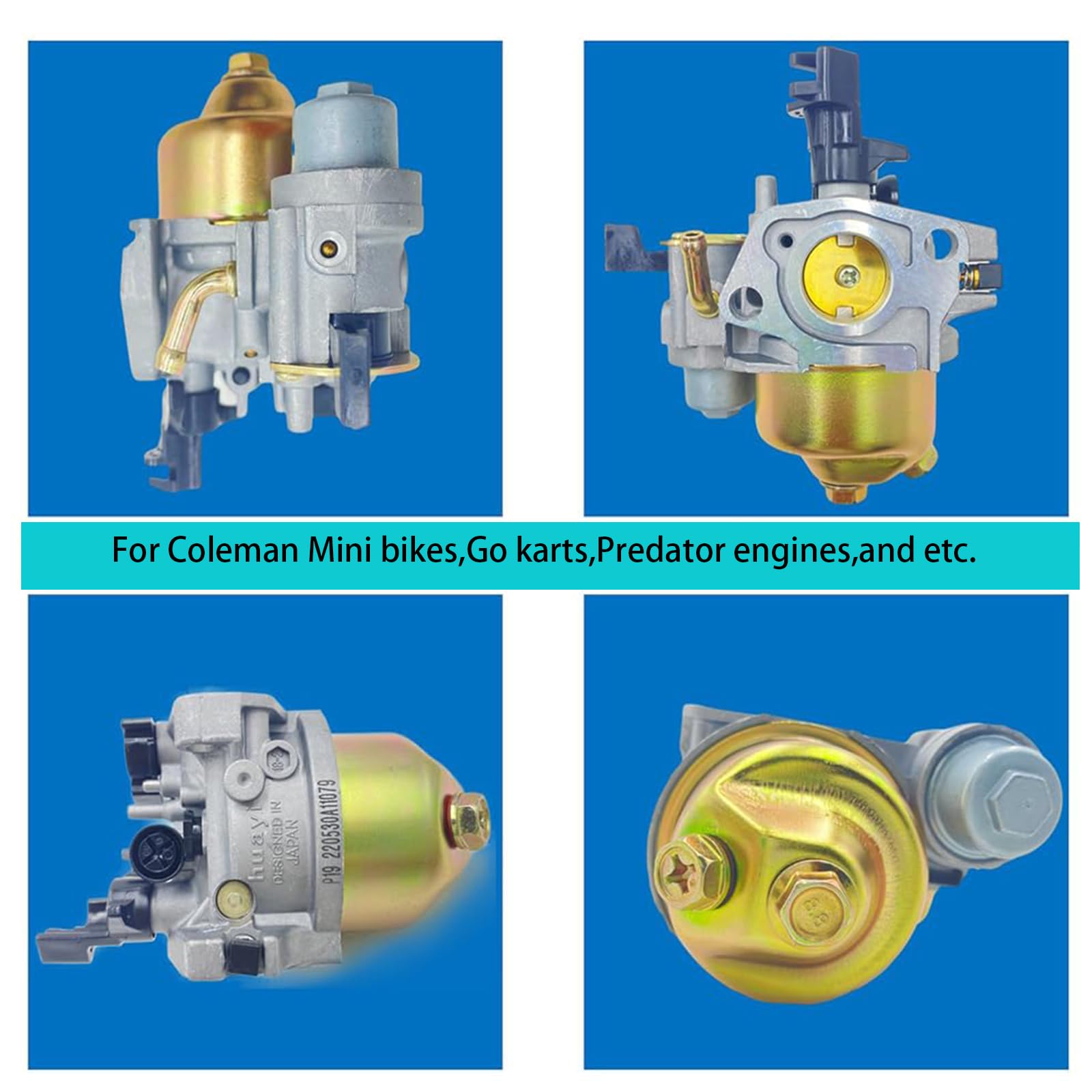 QYMOTO Coleman CT200U Carburetor for CT200U-EX,Axis M200, BT200X Baja Warrior MB200 Mini Bike Carburetor,196cc 6.5HP Carburetor