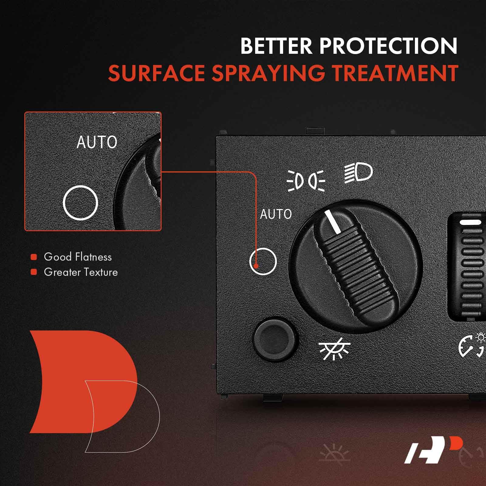 A-Premium Headlight Switch Headlamp Dimmer Switch White LED Light Compatible with 2003-2007 Chevy Silverado Tahoe Suburban & GMC Sierra Yukon & Cadillac Escalade