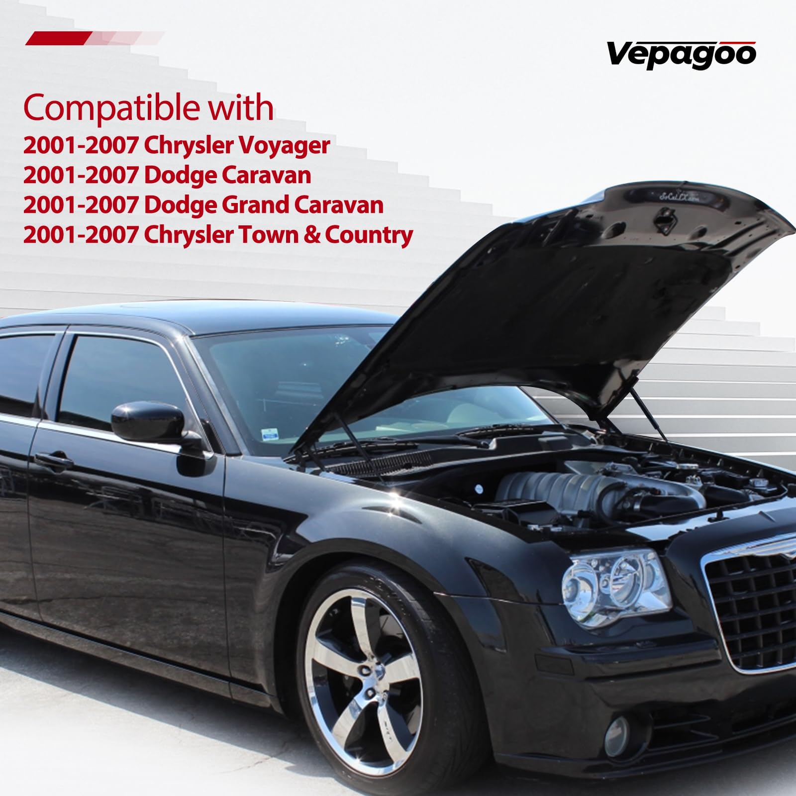 Vepagoo 4535 Rear Hatch Liftgate Gas Strut Compatible With 2001-2007 Dodge Grand Caravan/Chrysler Town & Country/Dodge Caravan/C