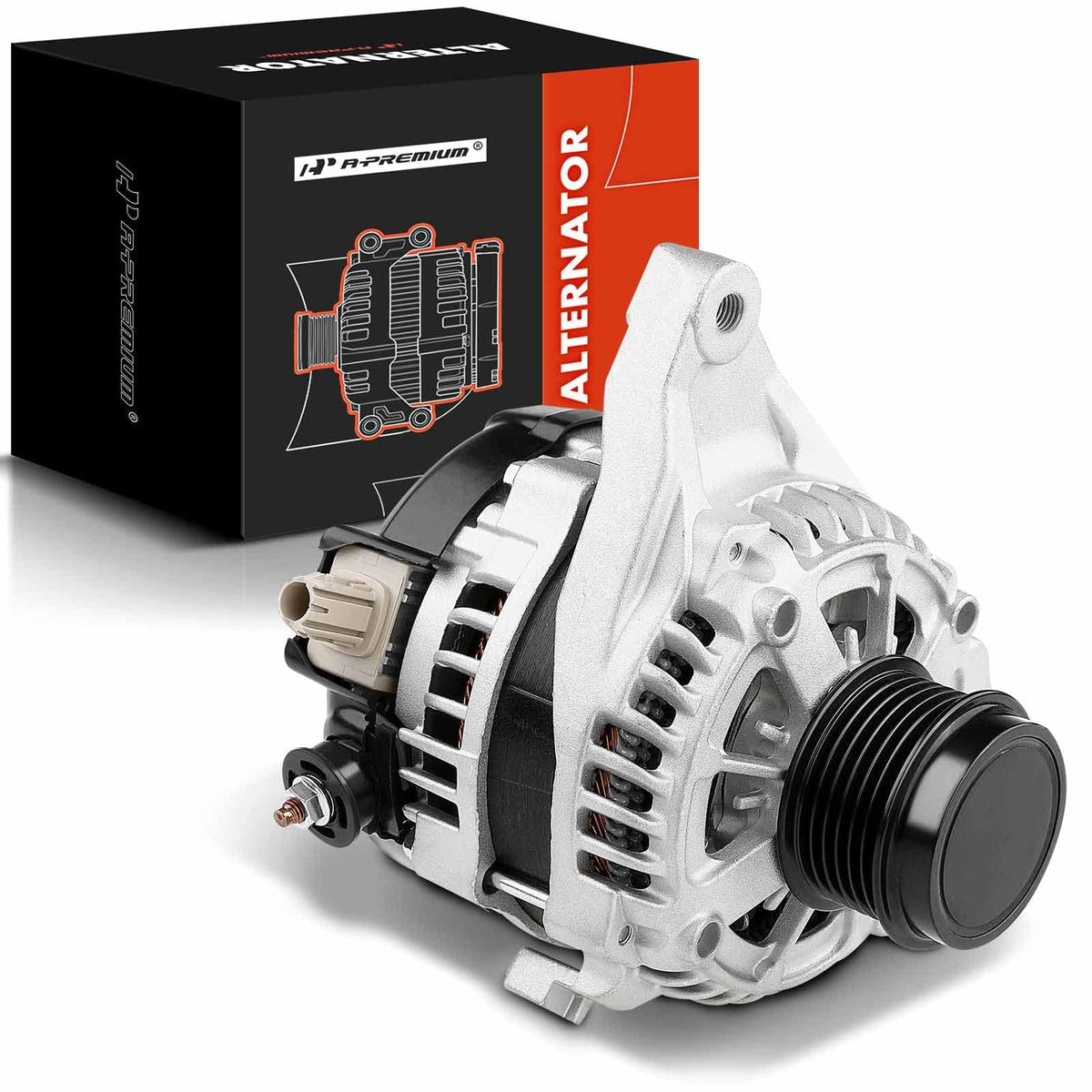 A-Premium Alternator Compatible with Toyota RAV4 2013 2014 2015 2016 2017 2018 L4 2.5L (FWD Only), with 1-Pin Plug, 12V 125A Clo