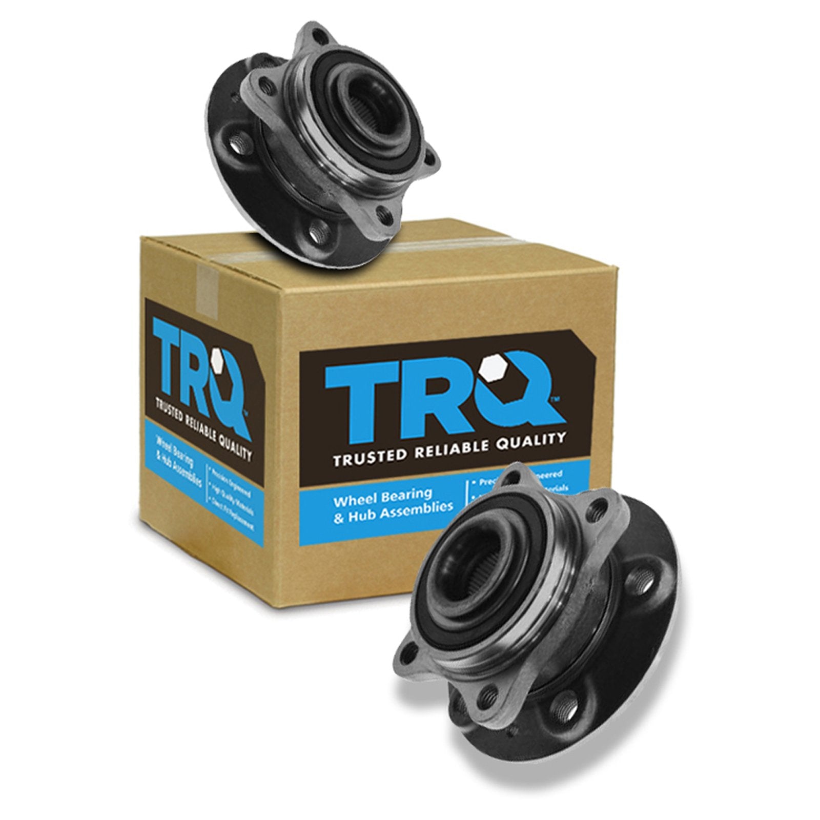 Trq Front Wheel Hub Bearings Assembly Set Compatible With 2001-2009 Volvo S60 1999-2006 S80 2001-2007 V70 2003-2007 Xc70