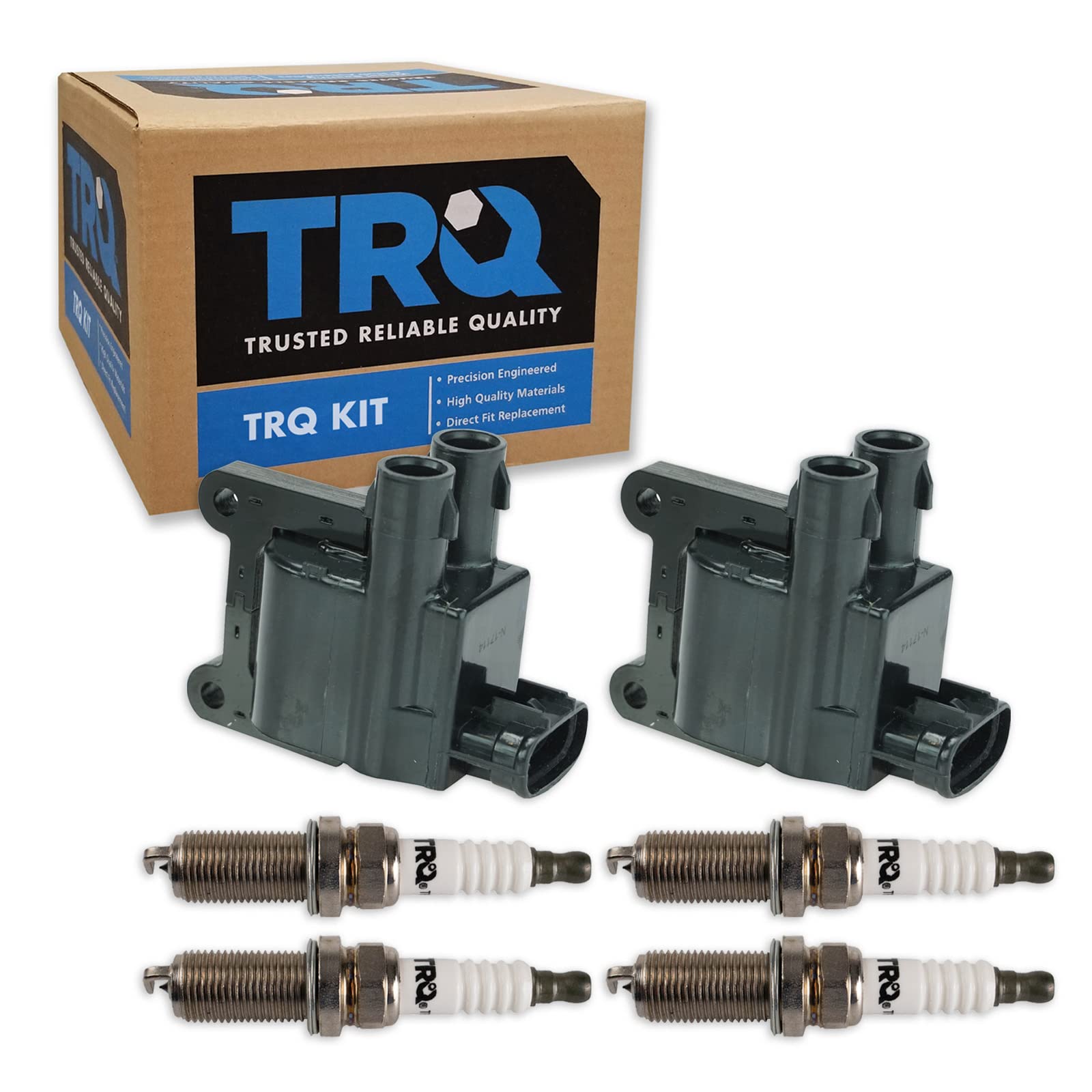 Trq Ignition Kit Ignition Coil Spark Plugs Compatible With 1997-2000 Toyota 4Runner 1998 T100 1998-2000 Tacoma