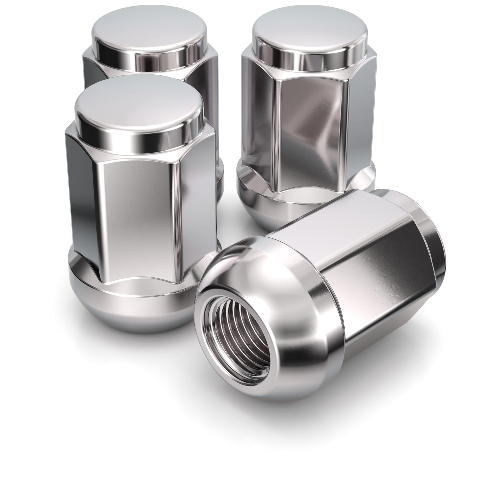 White Knight 1907HR M12X1.50 Radius Seat Lug Nut, 4 Pack