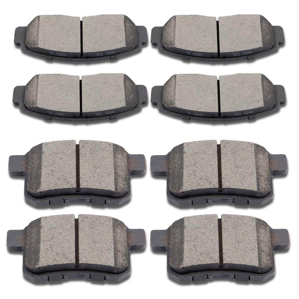 Scitoo Ceramic Front Rear Disc Brake Pad Set Fit For 2010 For Acura Tsx, 2008-2010 For Honda For Accord
