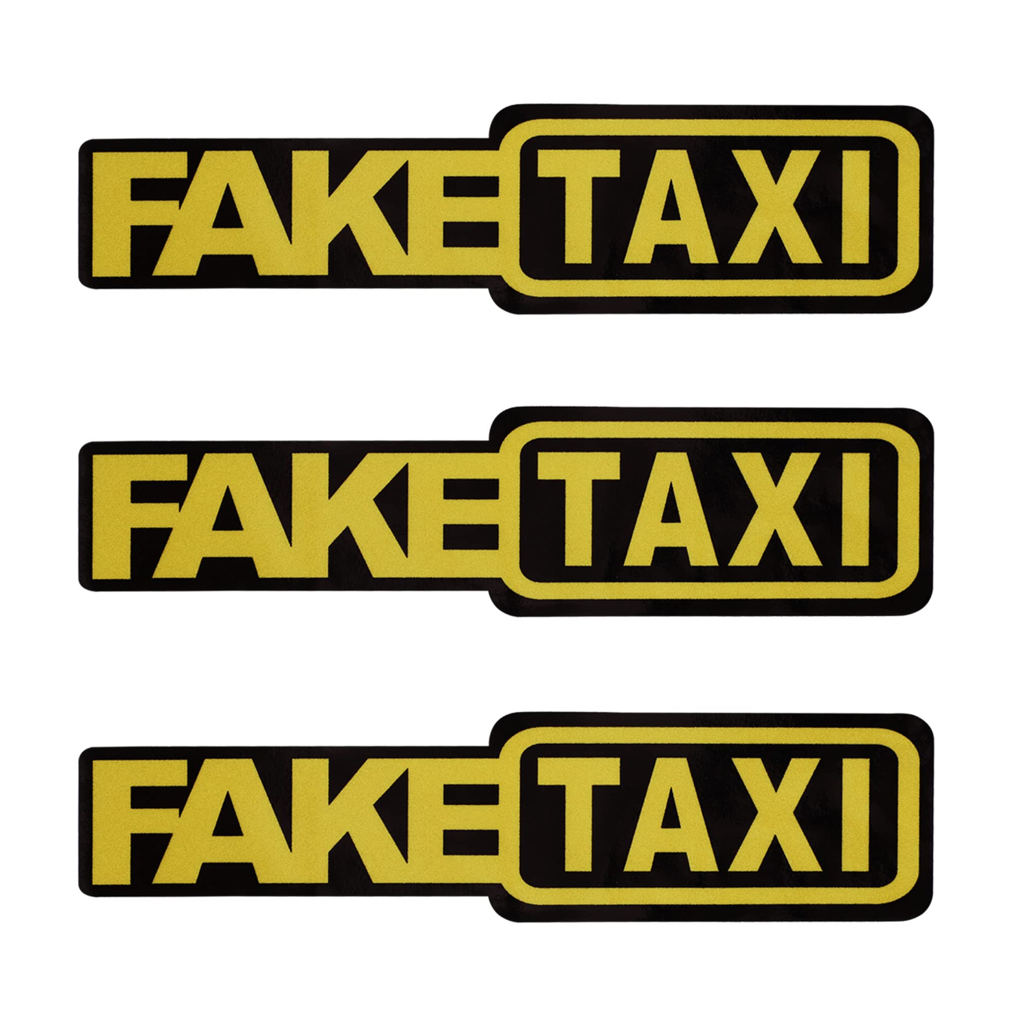 Tomall 3Pcs Fake Taxi Reflective Stickers For Car Bumper Fender Window Waterproof Funny Self Adhesive Vinyl Decal Decoration For