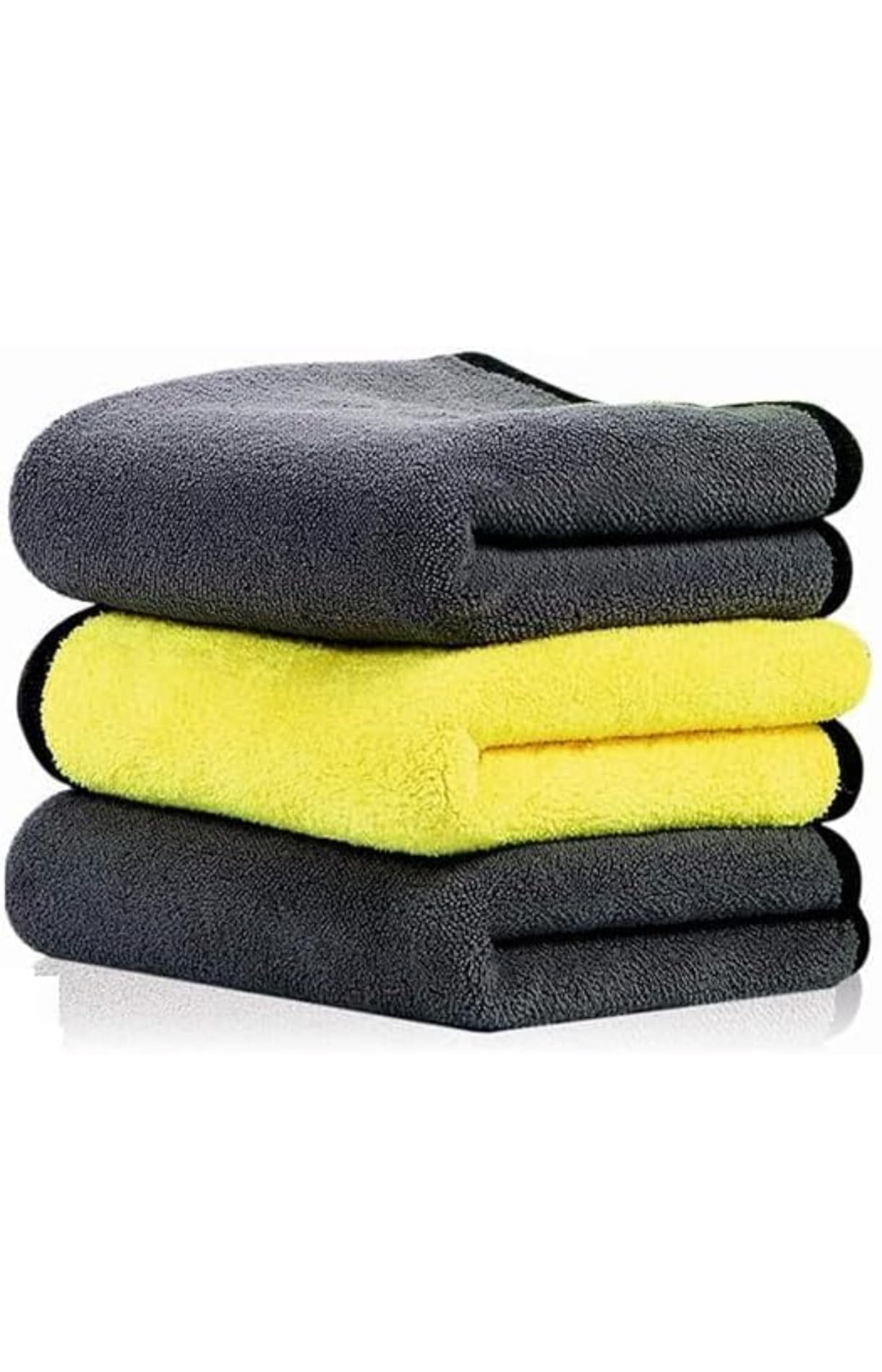 DualSided Microfiber Car Cleaning Towel 800GSM, Pack of 3