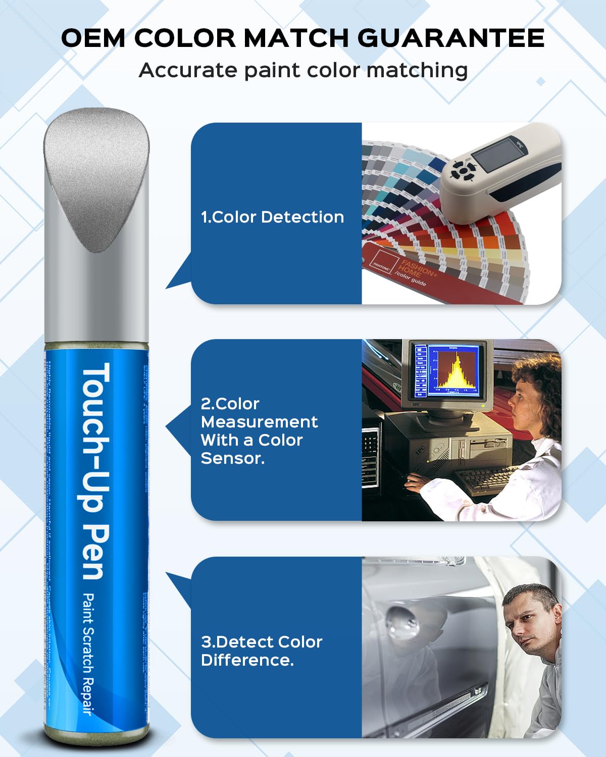 Teslaunch Titan Silver(354) For Bmw Car Touch Up Paint Kit,Exact Match Car Scratch Repair Touch Up Paint Kit (Titan Silver Metal