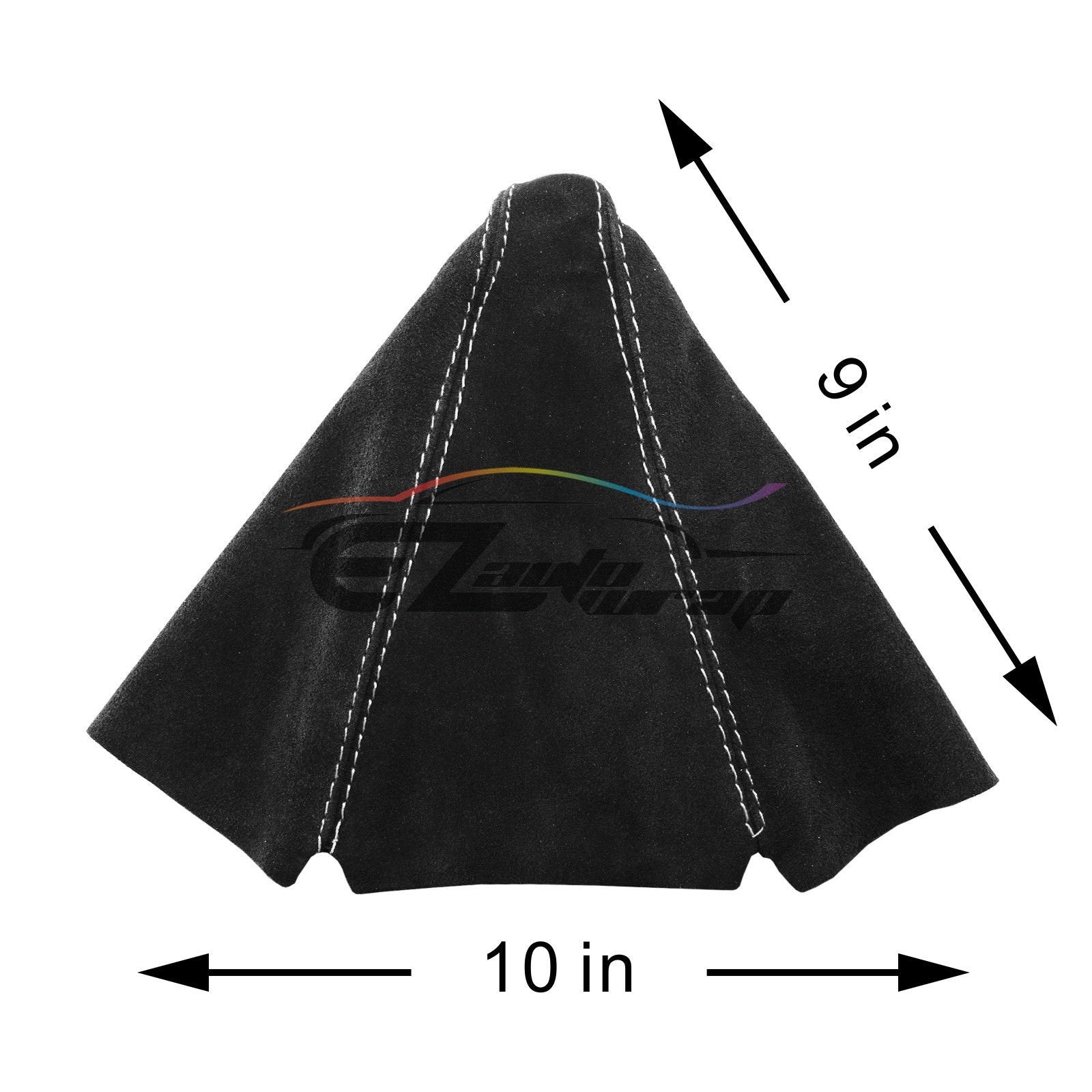 Ezautowrap Universal Velvet Genuine Leather Shift Knob Shifter Boot Cover Black With Red Stitches Mt At Sport