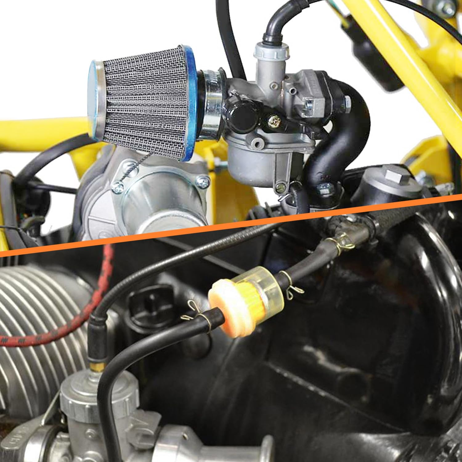 HOLATO PZ19 Carburetor Carb Air Filter Throttle Handle Grips Cable for 50cc 70cc 90cc 110cc 125cc Tao Tao GK110 Baja SSR Apollo