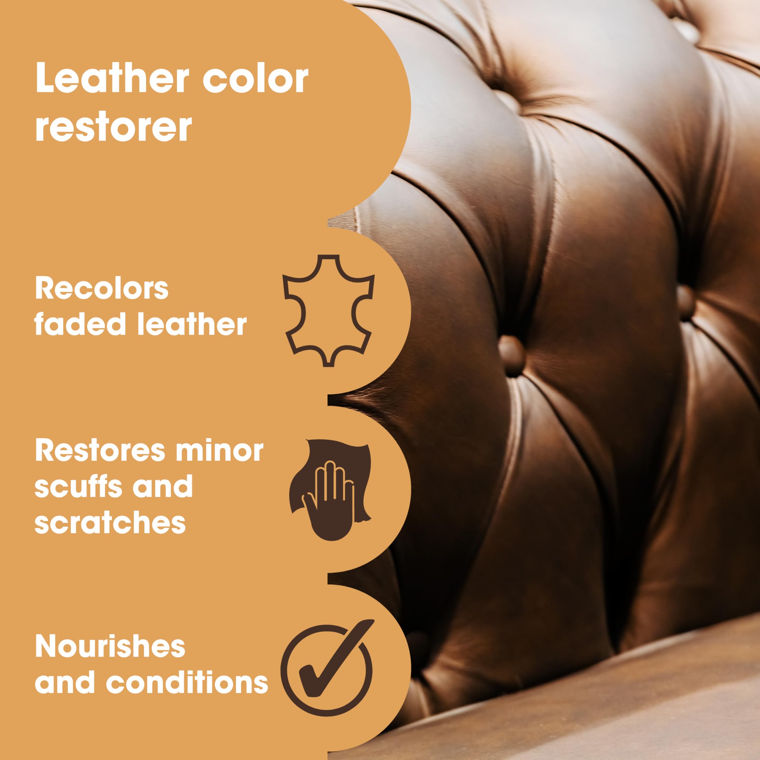 The Original Leather Recoloring Balm By Furniture Clinic - Black Leather Dye For Furniture, Couches & Car Seats - Restore Scratc