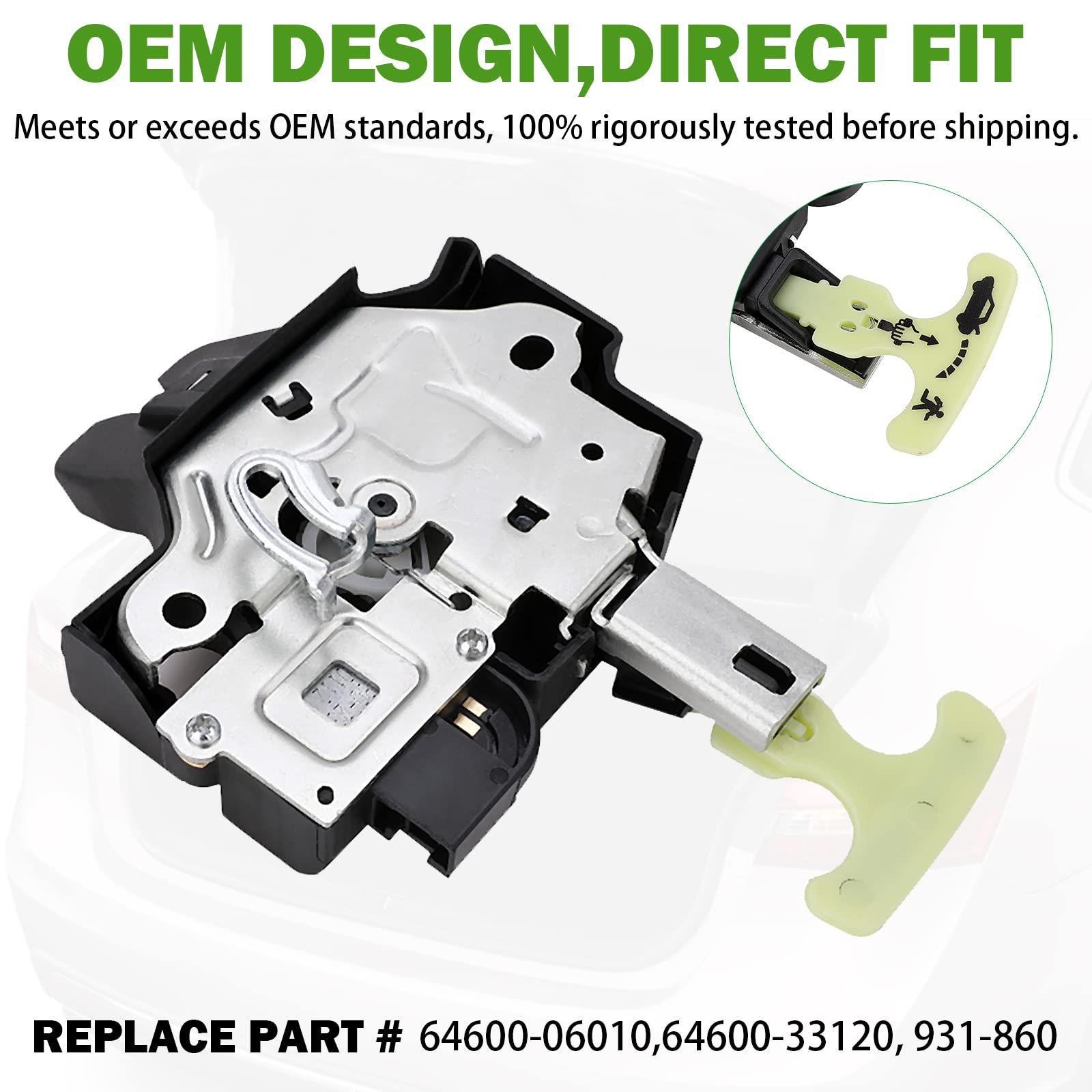 931-860 Trunk Latch Lock For Toyota Camry 2007 2008 2009 2010 2011 Replacement Camry Rear Door Latch Trunk Door Lock Actuator Replace # 64600-06010 64600-33120