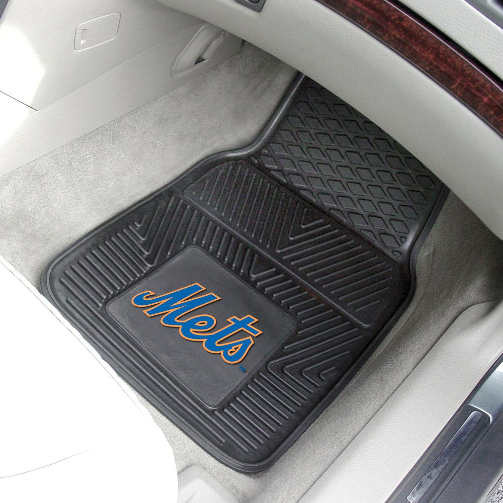 Fan Mats 8780 Mlb - New York Mets 17'' X 27'' Heavy Duty Vinyl Car Mat Set