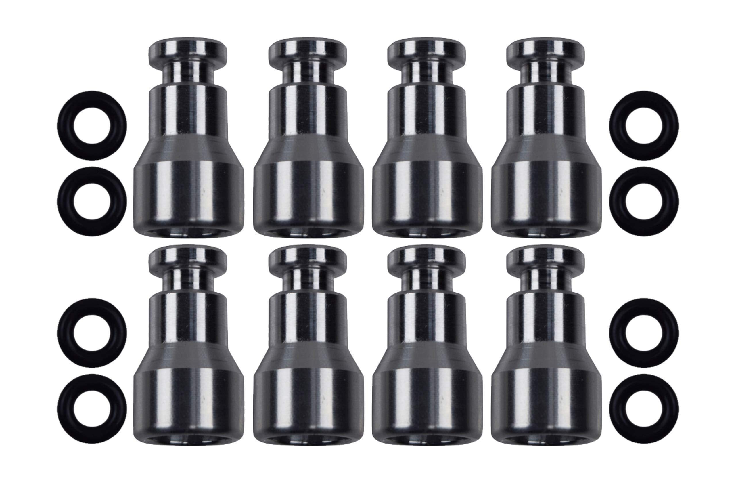 Fuel Injector Spacer Set Of 8 - Ls1 Intake Manifold/Fuel Rail To Ls Truck Injector Adapter Ict Billet, 551371