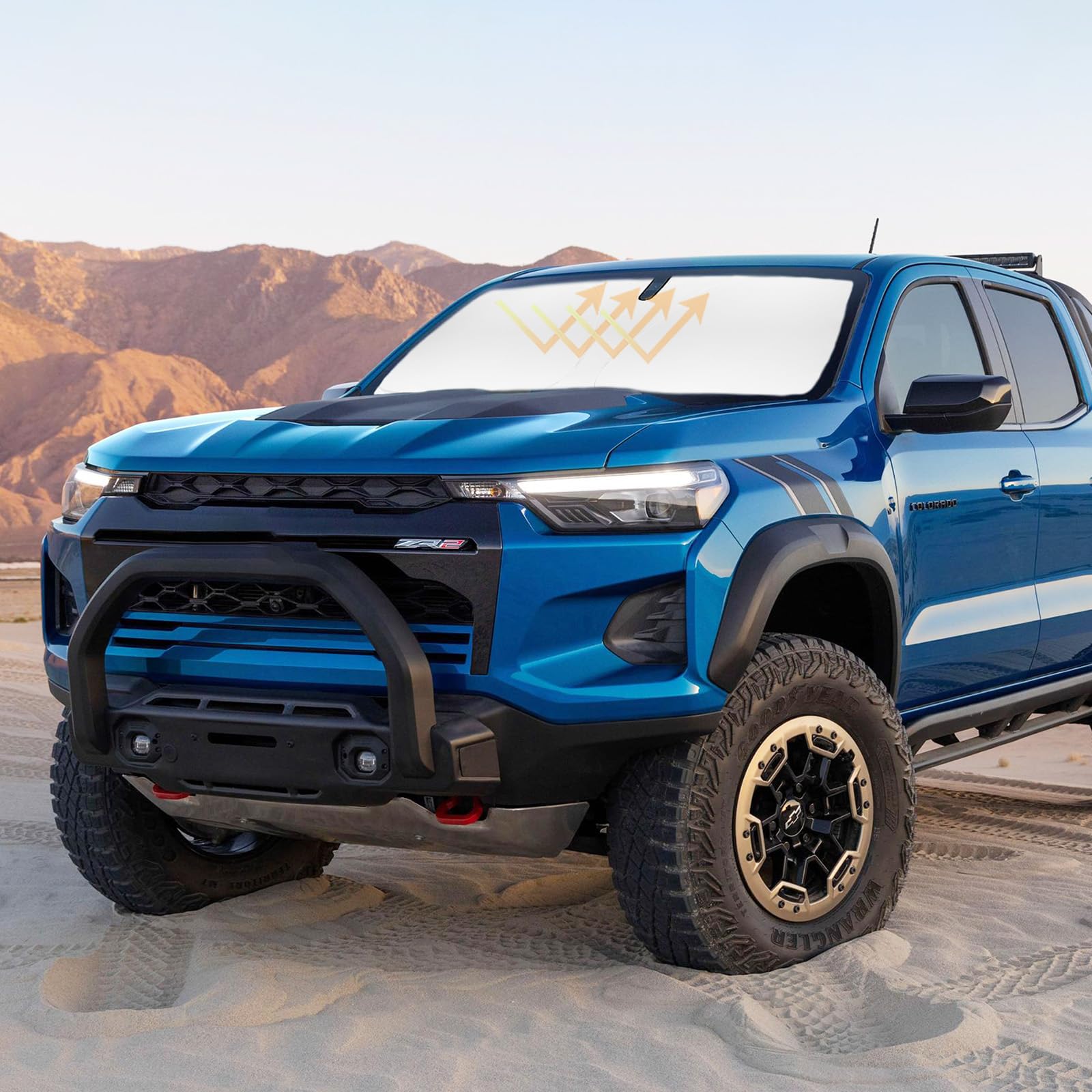 Windshield Sun Shade Car Sunshade For 2015-2023 2024 2025 Chevrolet Colorado Pickup Truck Prime Accessories Windshield Cover For