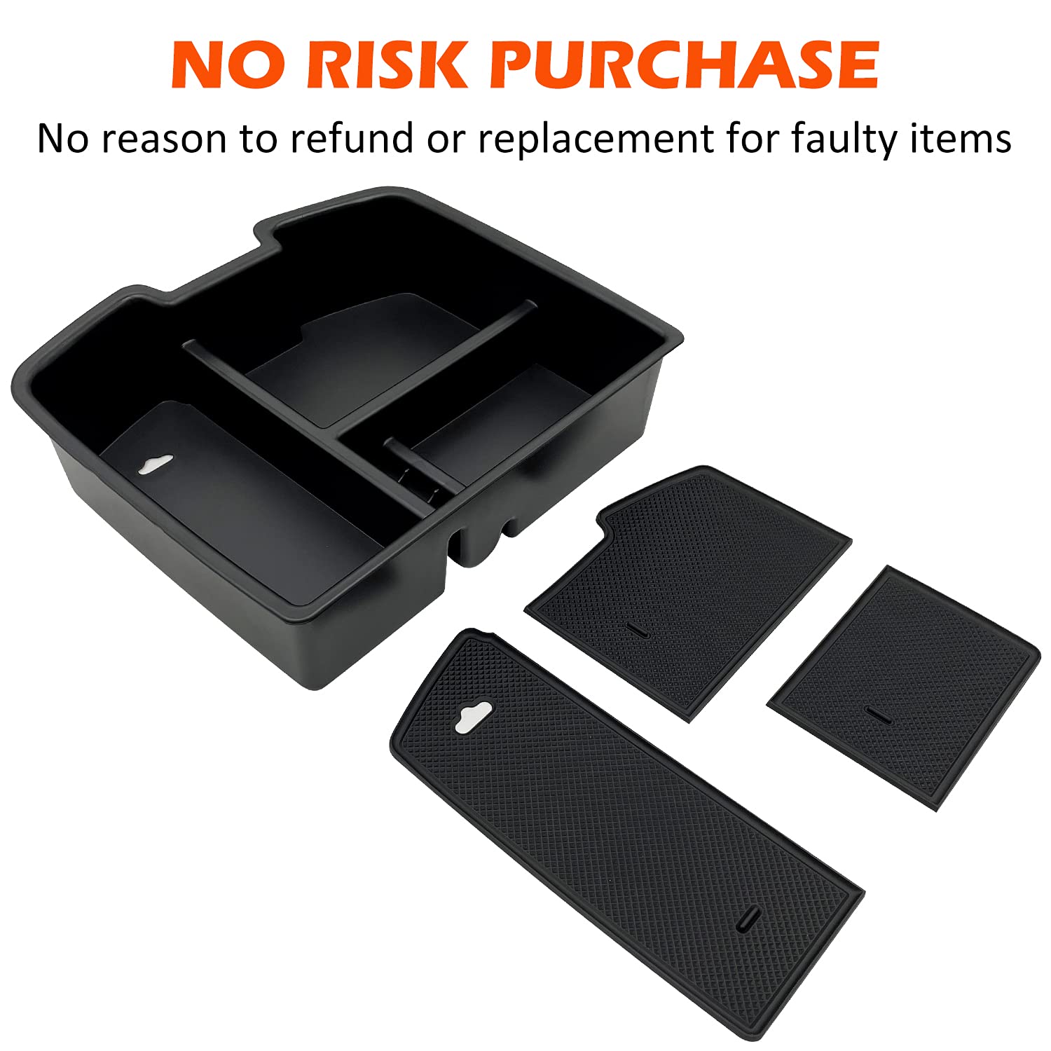JOJOMARK Center Console Organizer Tray for 2007-2014 GMC Sierra, Chevy Silverado, Tahoe, Yukon, Suburban - Black Accessory Replaces 19166288