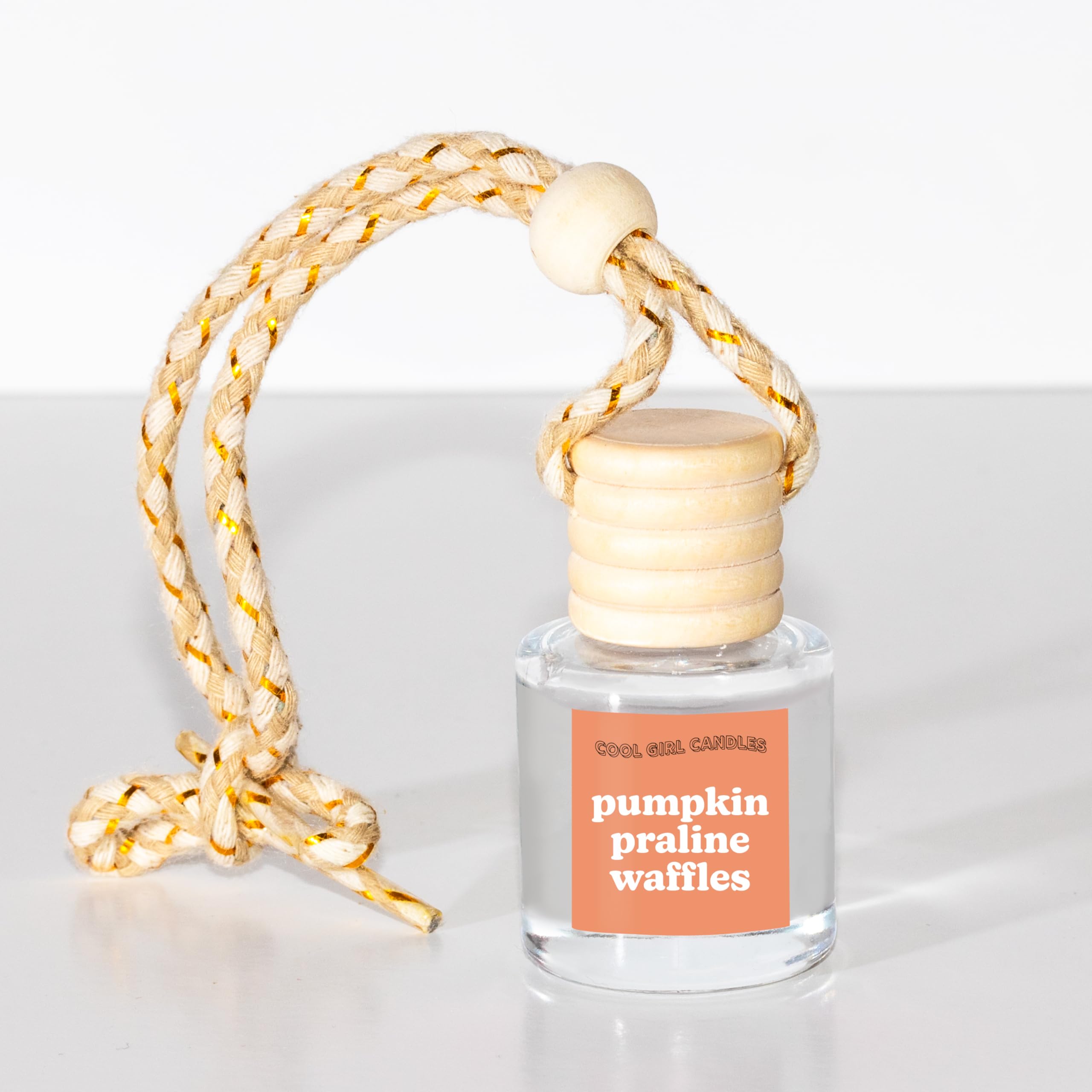 Coolgirlcandles Pumpkin Praline Waffles Car Hanging Fragrance Oil Diffuser Car Air Freshener Diffuser For Essential Oils, Scents