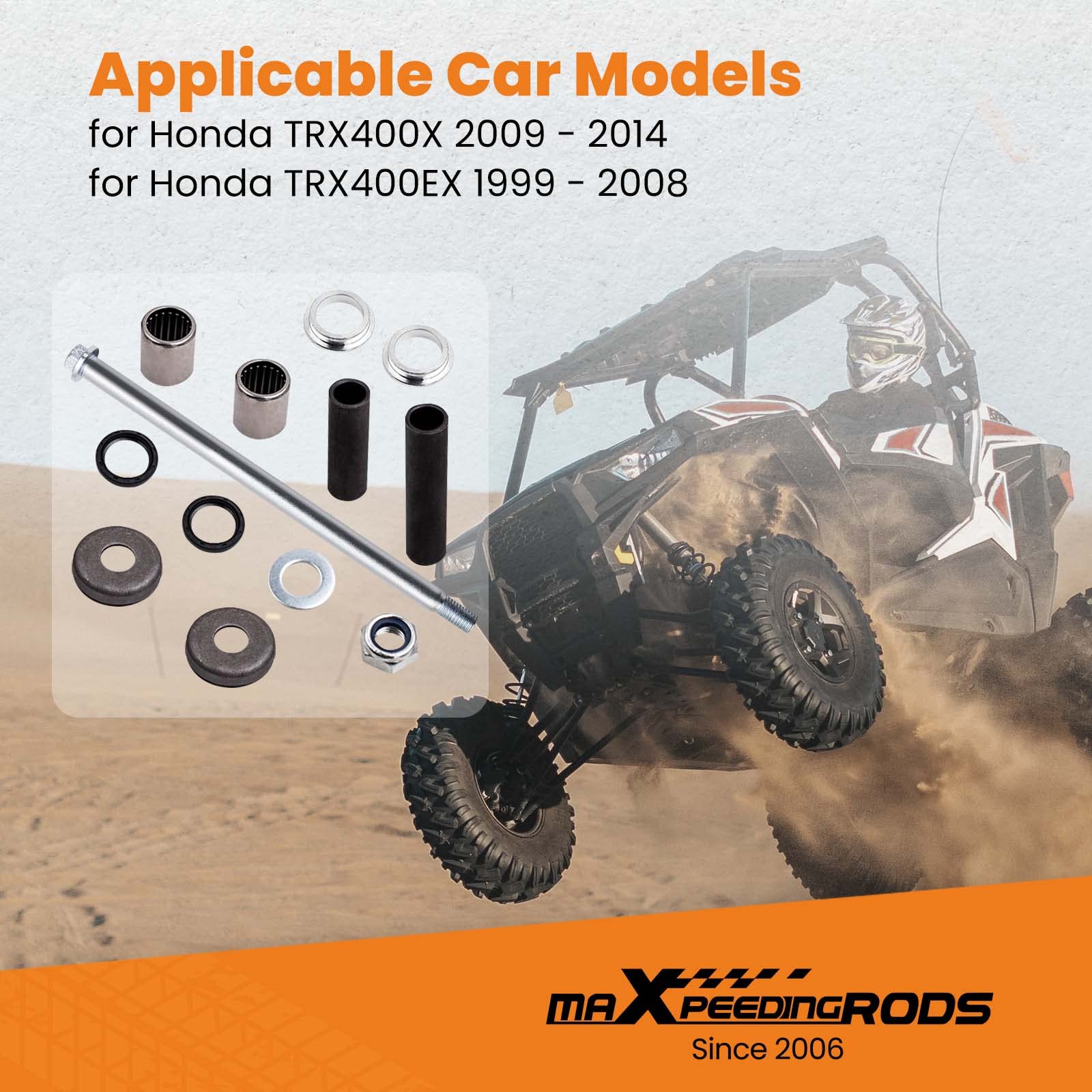 Tuningsworld Swing Arm Bolt Kit Swingarm Pivot Bolt With Sleeve Seals Bearings Set Kit For Honda 400Ex 400 Ex