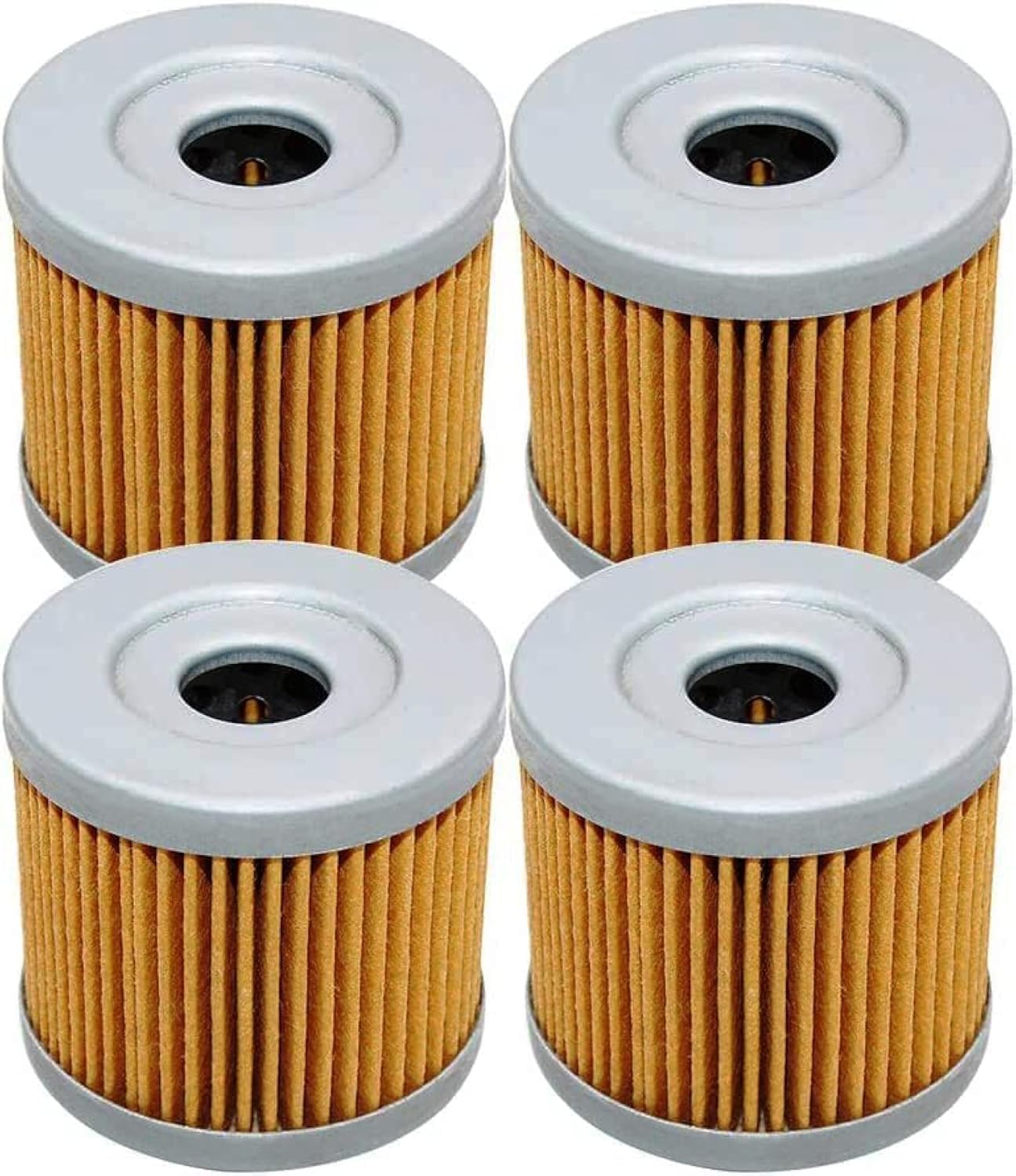 Yerbay Oil Filter For Suzuki Ltz90 Quadsport 2007-2009 Lt125 Lt185 1984-1987 Gsxs125 Gsxr125 2017-2021 An400 Burgman 2007-2019 An125 An150 An250 Ub125 Uh125 Uh200 Burgman(4 Pcs)