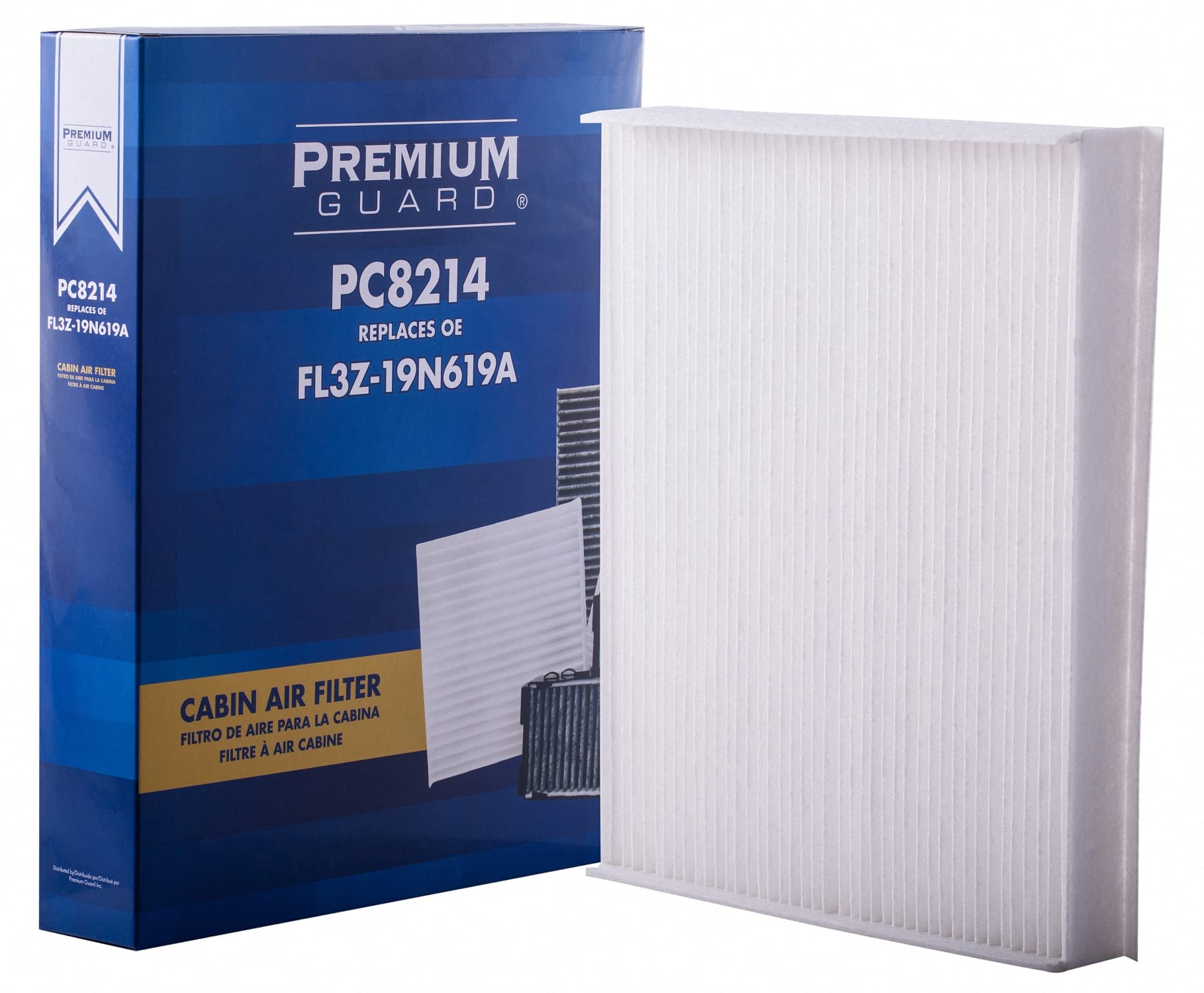 PG PC8214 Cabin Air Filter Fits 2015-2025 Ford F-150, 2023-2025 F-150 Lightning, 2017-2025 F-250, 2017-2025 F-350, 2017-2024 F-450, 2018-2014 Expedition, 2018-2024 Lincoln Navigator