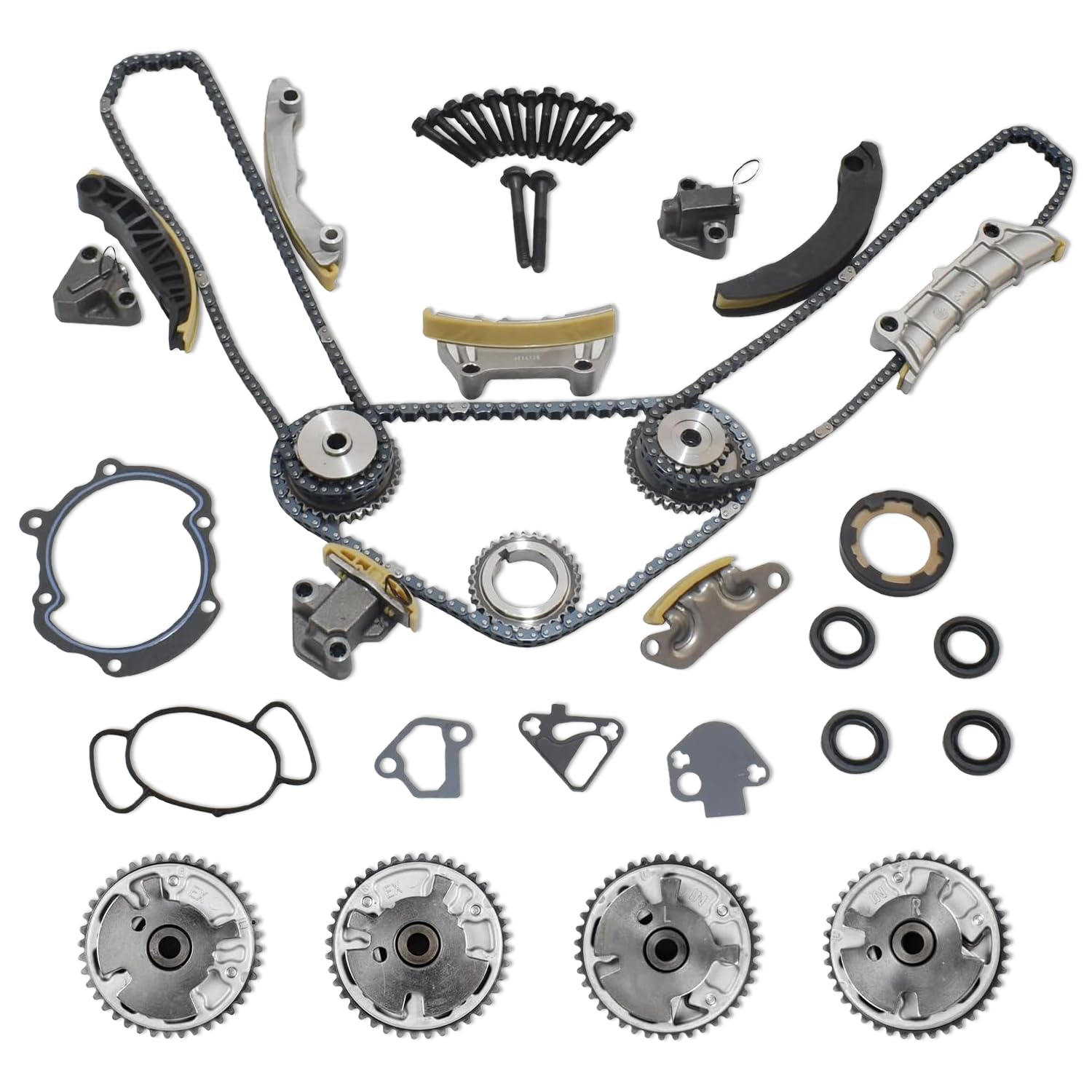 3.6 Timing Chain Kit Compatible With 2.8L 3.0L 3.6L Chevy Equinox Malibu Traverse Gmc Acadia Cadillac Cts Srx Buick Enclave W/Vv