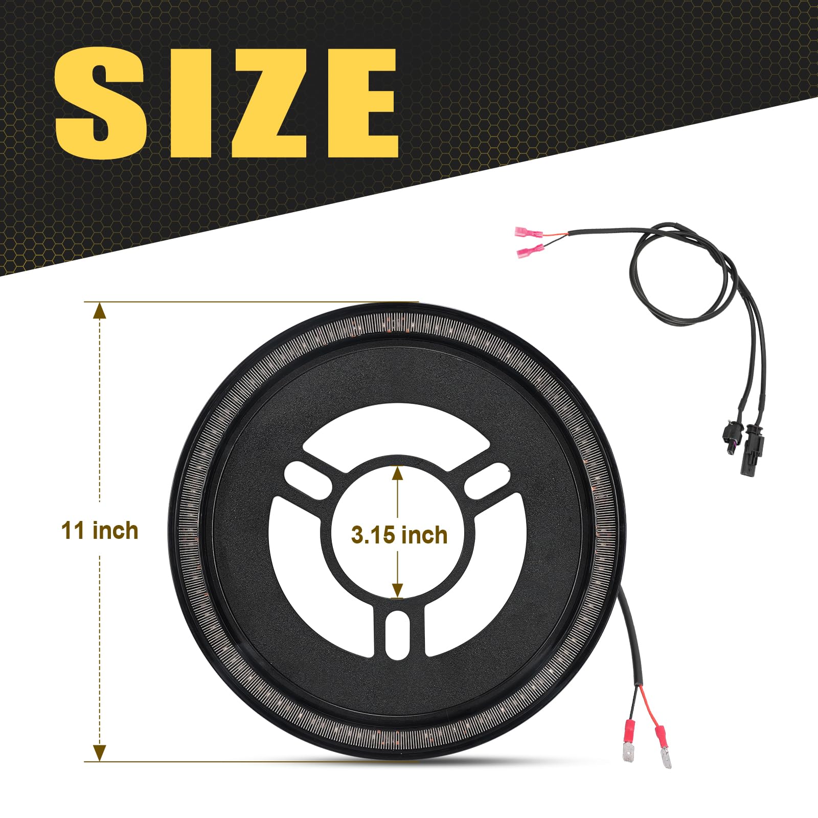 Bordan Spare Tire Led Third Brake Light For Wrangler Jl Jlu, Plug & Play, Rear Brake Light Compatible With 2018-2022 Jeep Wrangl