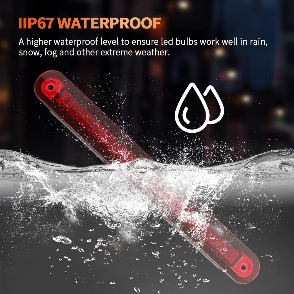 Alpha Rider For Winnebago Navion View Tour Rv Camper 12'' Atc Led Stop Brake Light Replaces 151076-01-000,Water Resistant & High