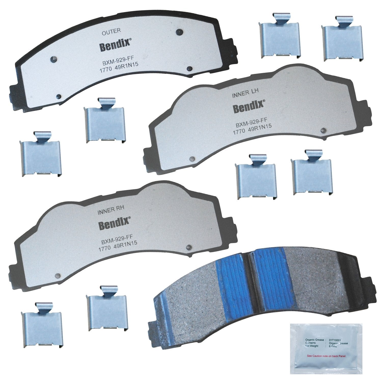 Bendix Fleet Metlok Mkd1770Fm Semi-Metallic Front Brake Pads For Ford Expedition 2017-2010, F-150 2017-2010, Lobo 2020-2009, Lin
