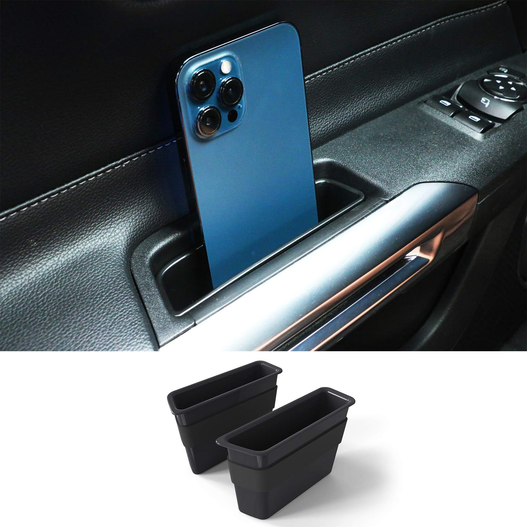 Meeaotumo Door Side Storage Box Interior Accessories For Ford Mustang 2015-2021