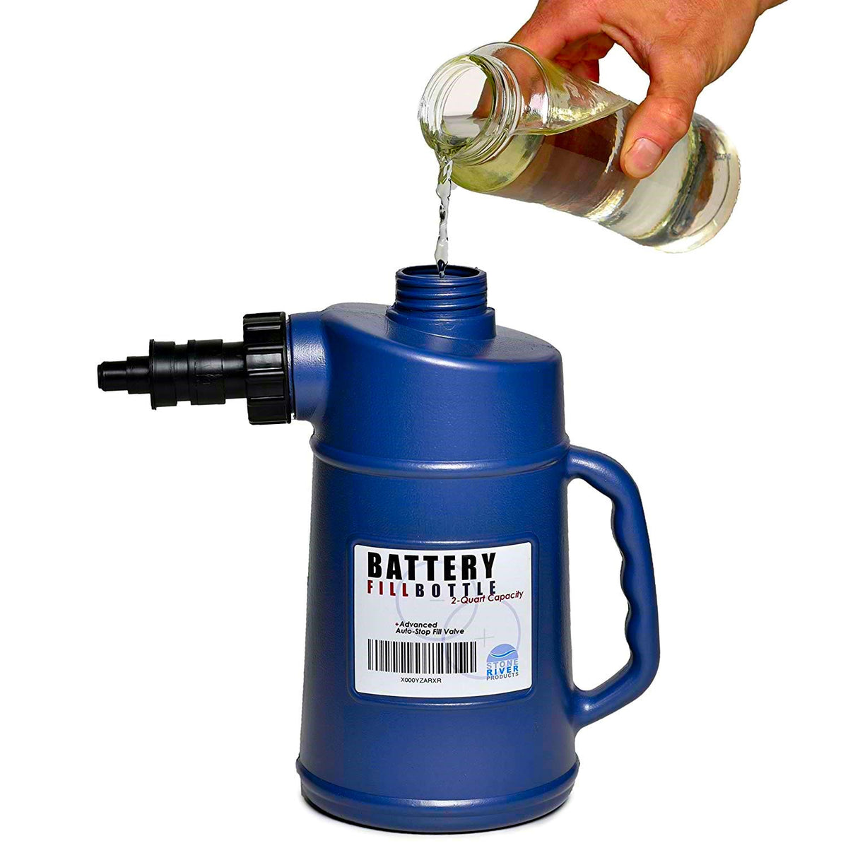 Heavy Duty Battery Filler With Auto Shut And Drip-Free Valve | 2-Quart Capacity Fast And Extra Safe. Battery Filler Bottle For G