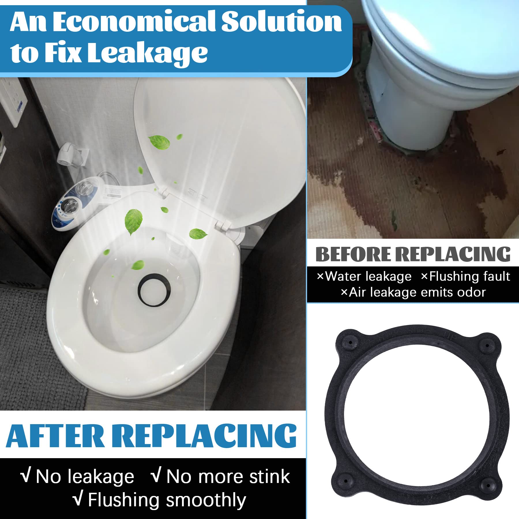 385310063 Floor Flange Seal And Mounting Kit Replacement, Rv Toilet Seal Kit For Dometic/Sealand Toilet