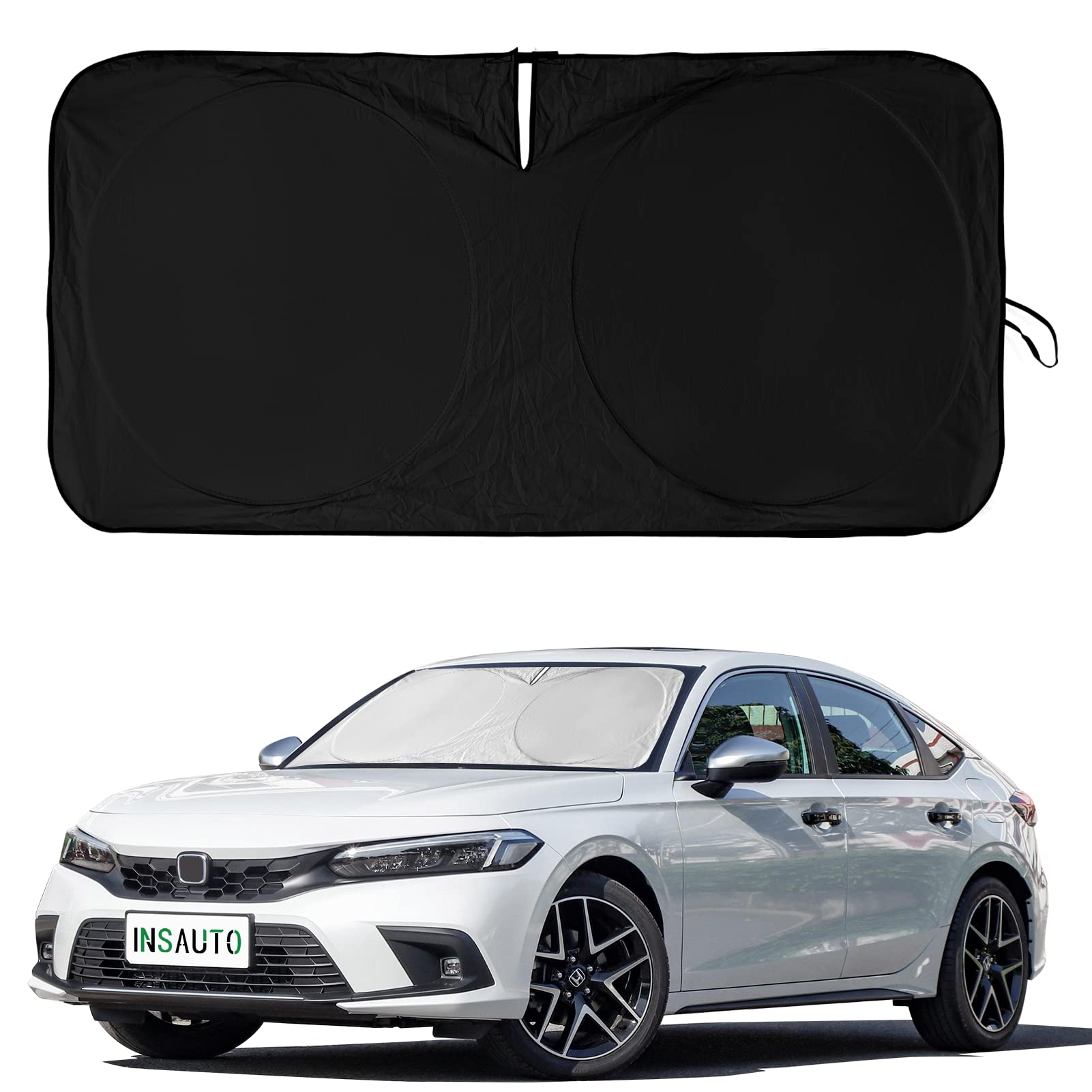 Insauto Windshield Sun Shades Compatible With Honda Civic Accord, Front Window Sunshade For Windshield Cover Foldable Sun Visor