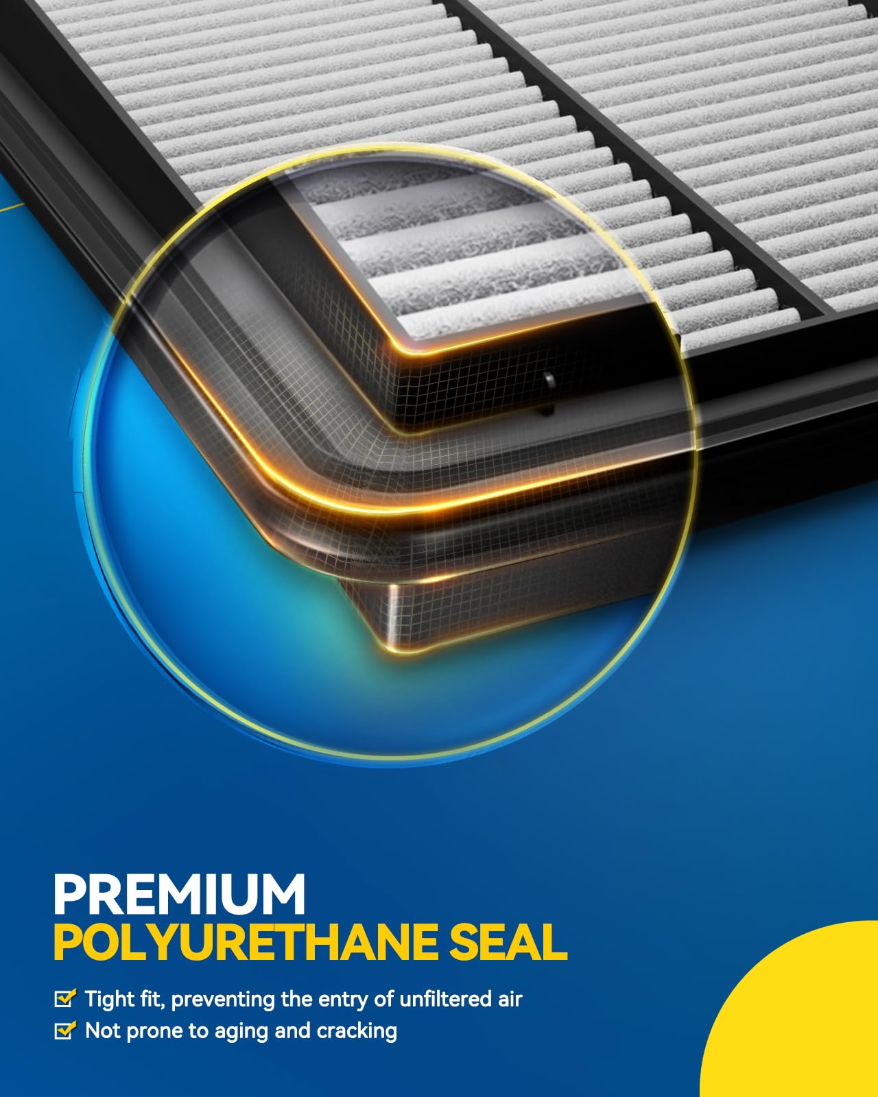 PHILTOP Engine air filter CA12089 Replacement for 2016-2022 Acura ILX 2.4L, Rigid Panel