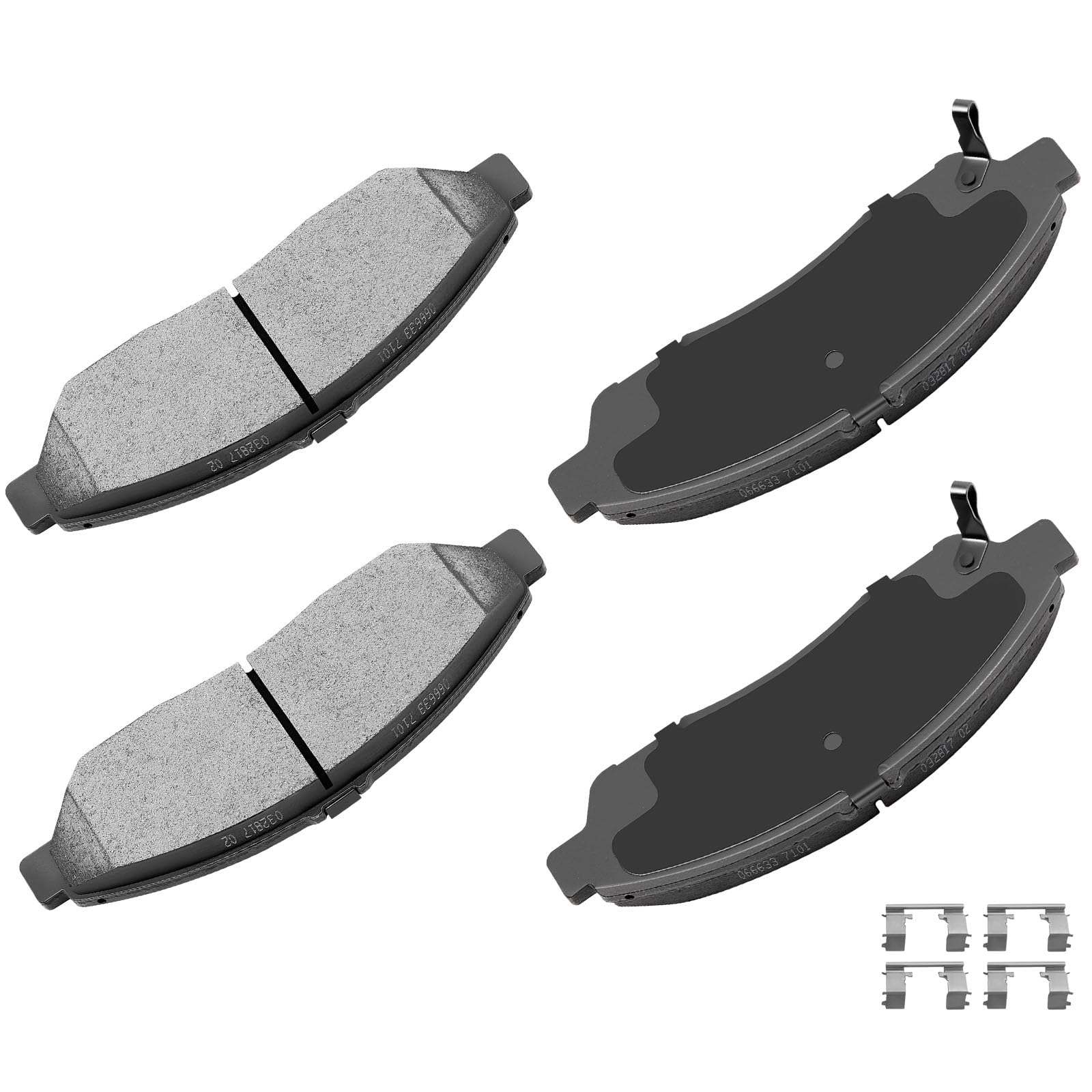 Cciyu D1280 Front Ceramic Disc Brake Pads Kit For Acura Mdx 2007-2019,For Acura Zdx 2010-2013,For Honda Pilot 2009-2019,For Hond