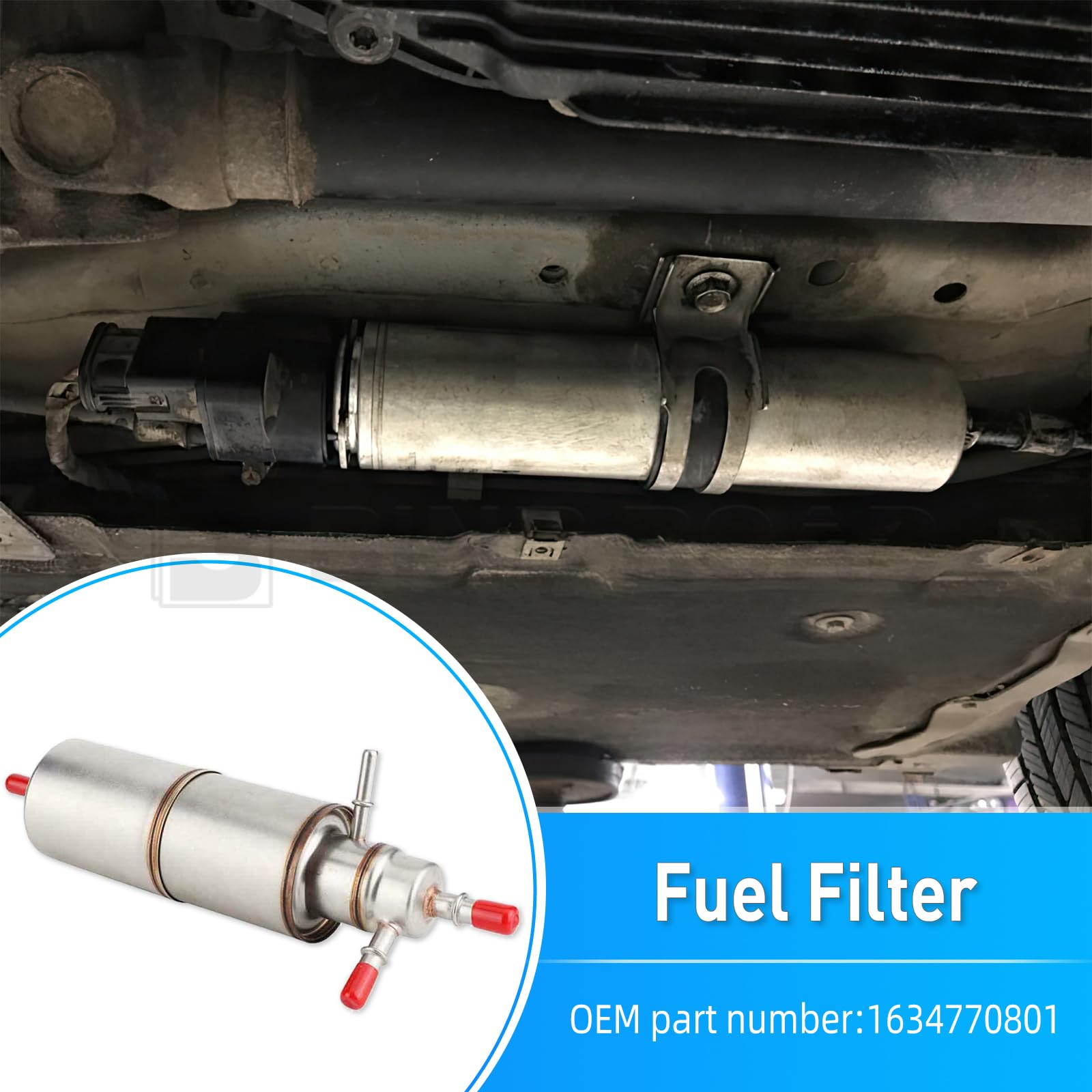 Binb Road 1634770801 Fuel Filter Compatible With Mercedes Benz Ml320 Ml350 Ml500 3.7L W163 2002-2005