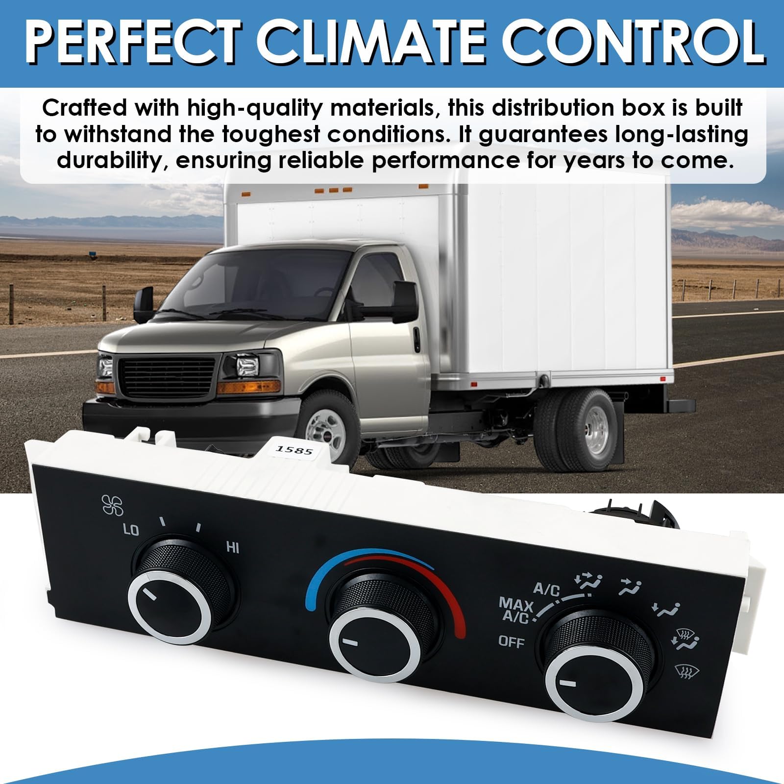 MiCCiKA 599-217 Heater A/C Control Switch,Front Climate Control Module Compatible with 1996-2020 Chevrolet Express 1500 2500 350