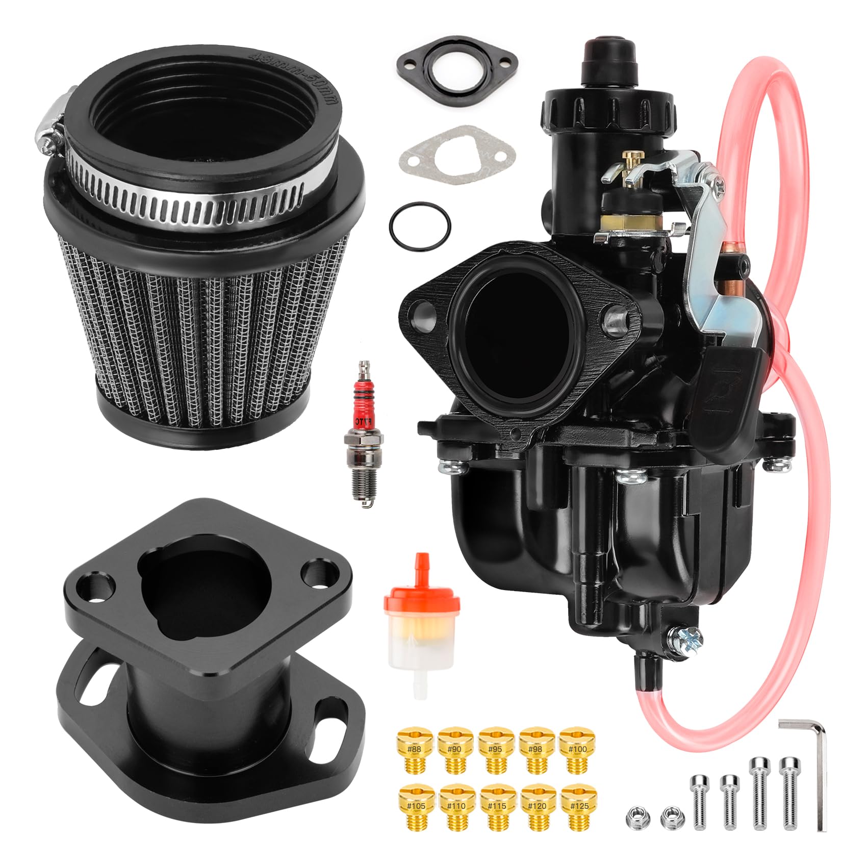 FVRITO VM22 26mm Carburetor Jet Kit for Predator 212cc 196cc Coleman CT200U CT200U-EX BT200X Mini Bike KT196 Go Kart Baja Warrio