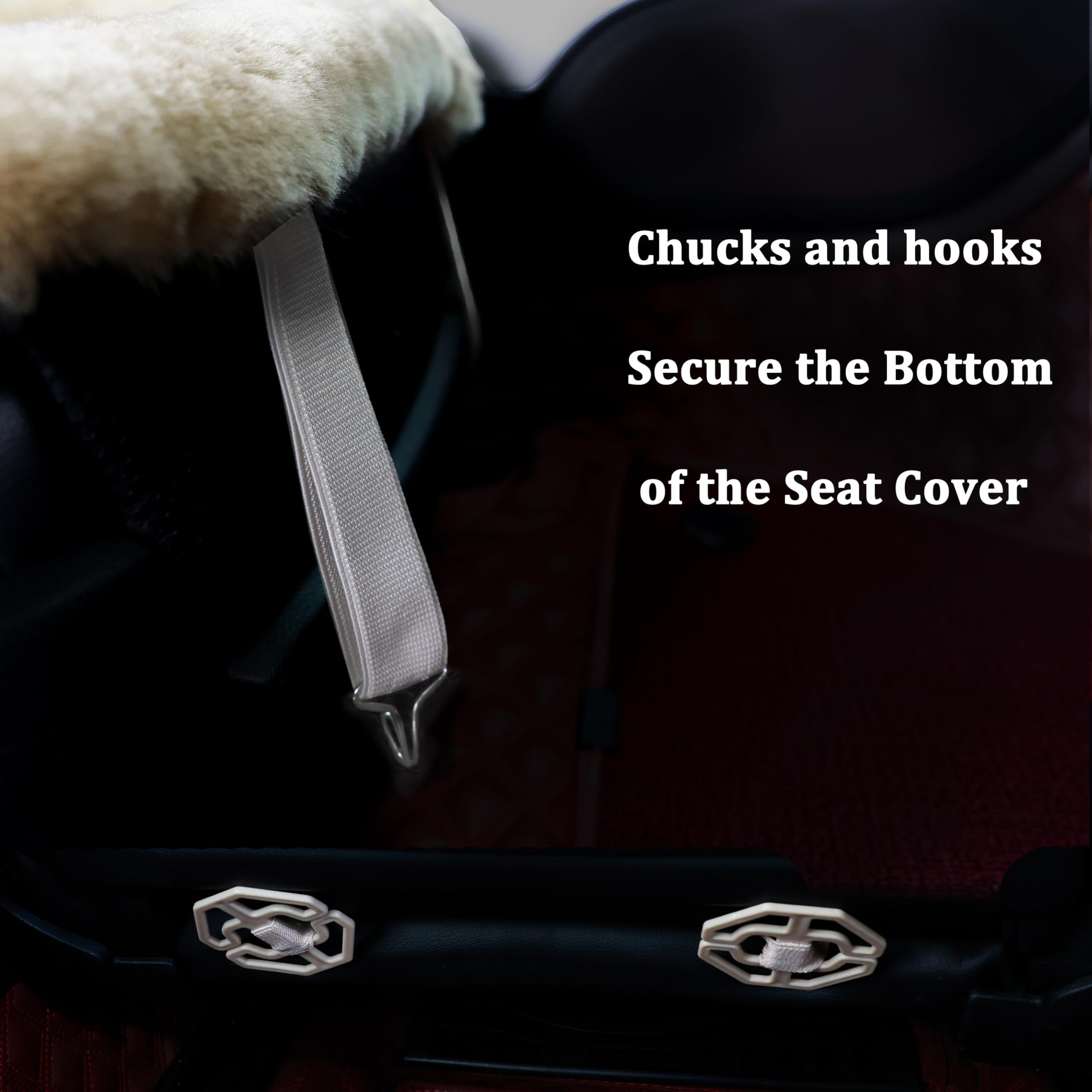 Ogland 20Inchs Fluffy Genuine Australia Warm Sheepskin Car Seat Cover For Auto Interior Accessories With Soft Fuzzy Wool Fur Non