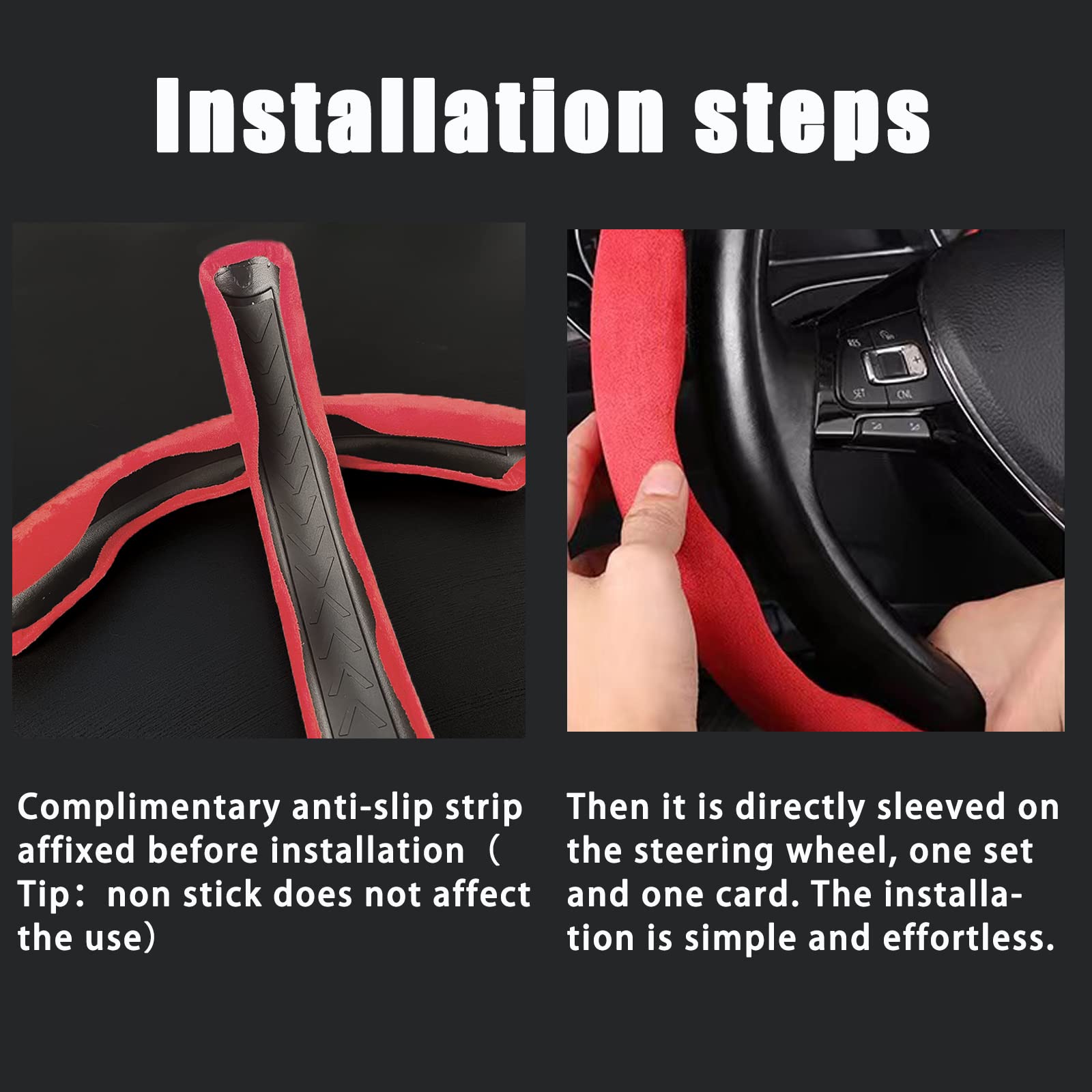 New Suede Steering Wheel Cover For Women&Man, Safety Anti-Skid Car Accessories, Car Wheel Protection Covers, Suitable For Most M