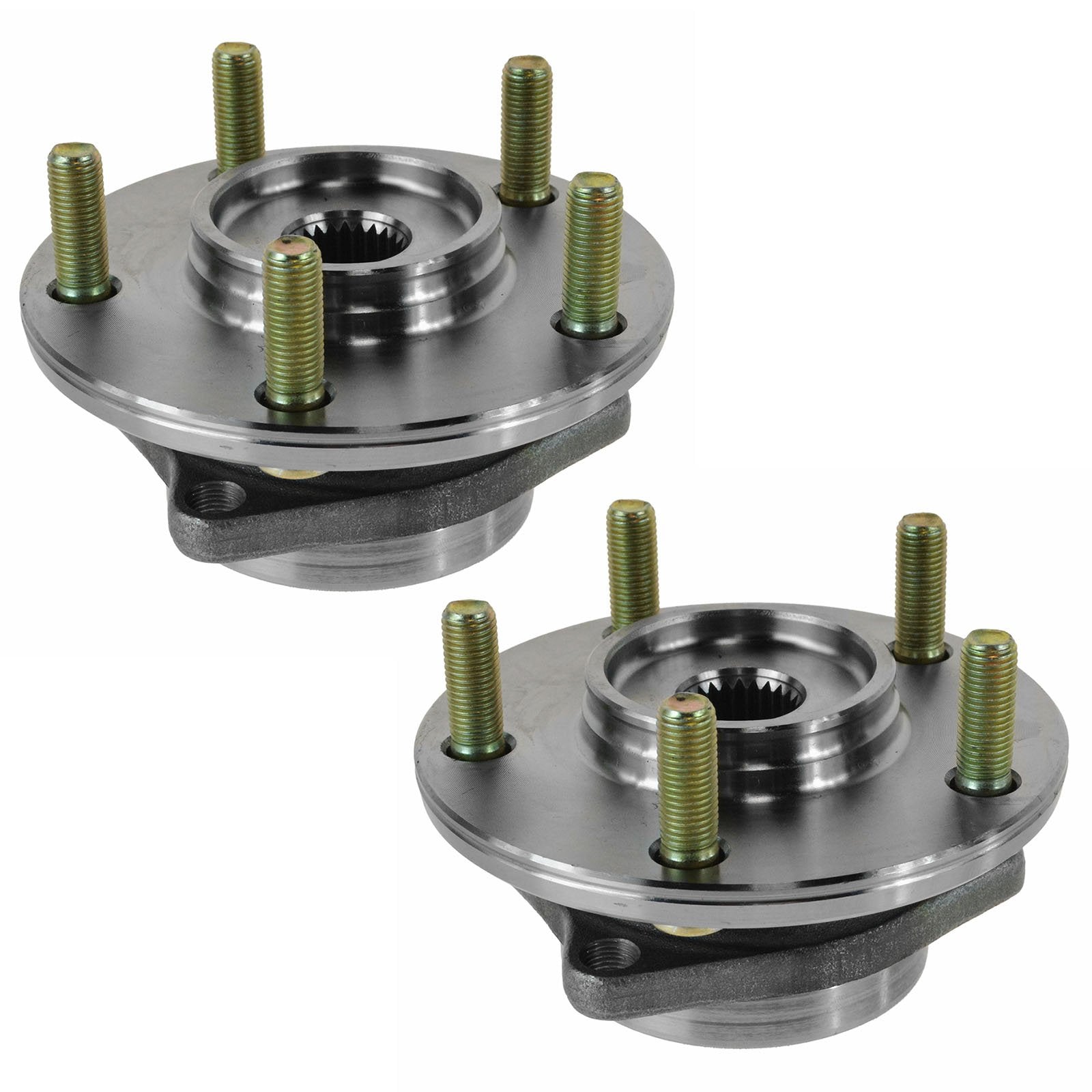 Trq Front Wheel Hub Bearings Assembly Set Compatible With 1995-2005 Chrysler Sebring 1995-2000 Dodge Avenger 2001-2005 Stratus 1