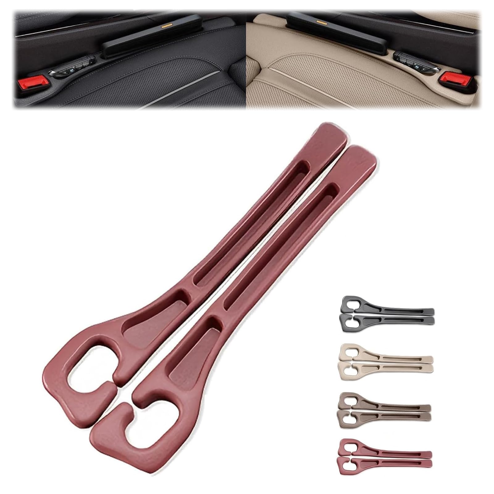 FFKQBH No Drop Seat Guard, Car Seat Side Gap Filler, Drop seat Gap fillers Between Seat and Console Stop Things from Dropping (R