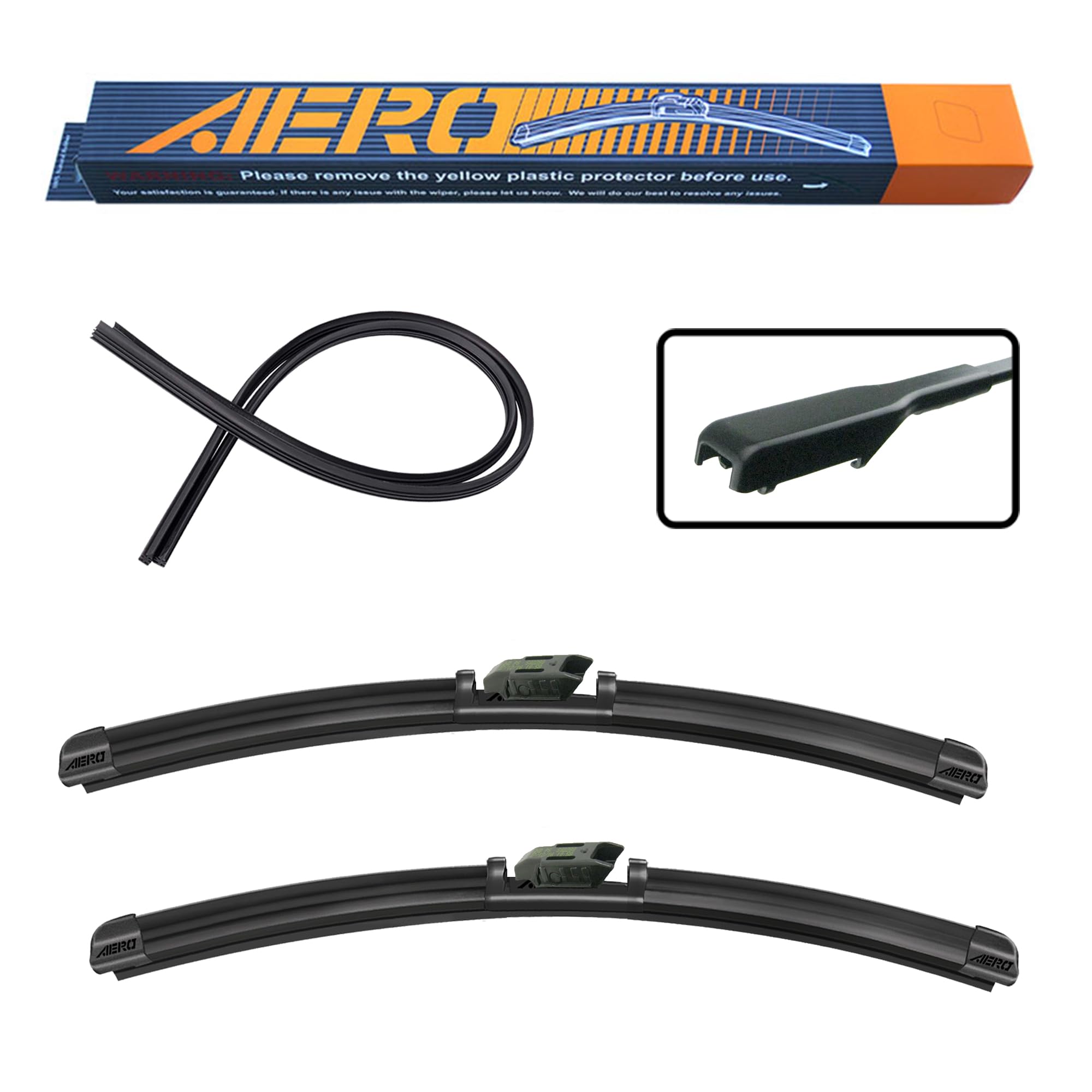 Aero Avenger 22''+21'' Premium All-Season Windshield Wiper Blades With Extra Rubber Refills Oem Replacement For Mini Cooper Coun