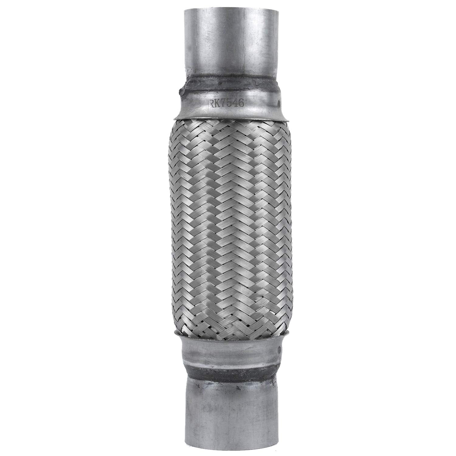 RP Remarkable Power, RK7546-2.5'' x 8'' Heavy Duty Stainless Steel Exhaust Flex Pipe 12'' OL