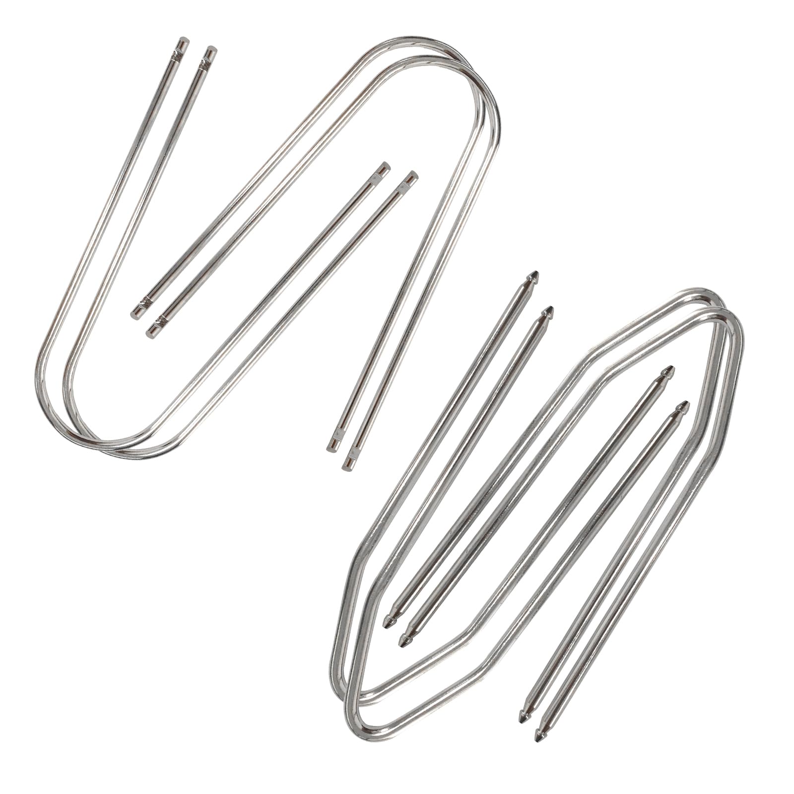 Dickno 8 Pcs Car Radio Removal Pry Tool, U/V-Shaped Stainless Steel Auto Stereo Release Tool Kit, Universal Radio Remover For Di