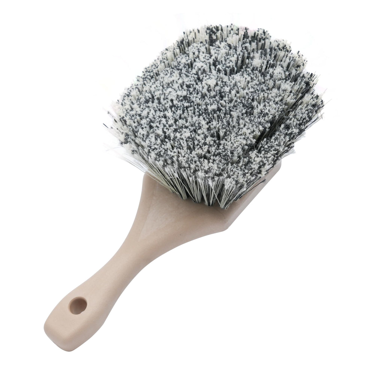 Nanoskin Professional 8.5-Inch Gentle Surface Cleaning Brush With Durable Salt & Pepper Polystyrene Bristles, Compact Short Hand
