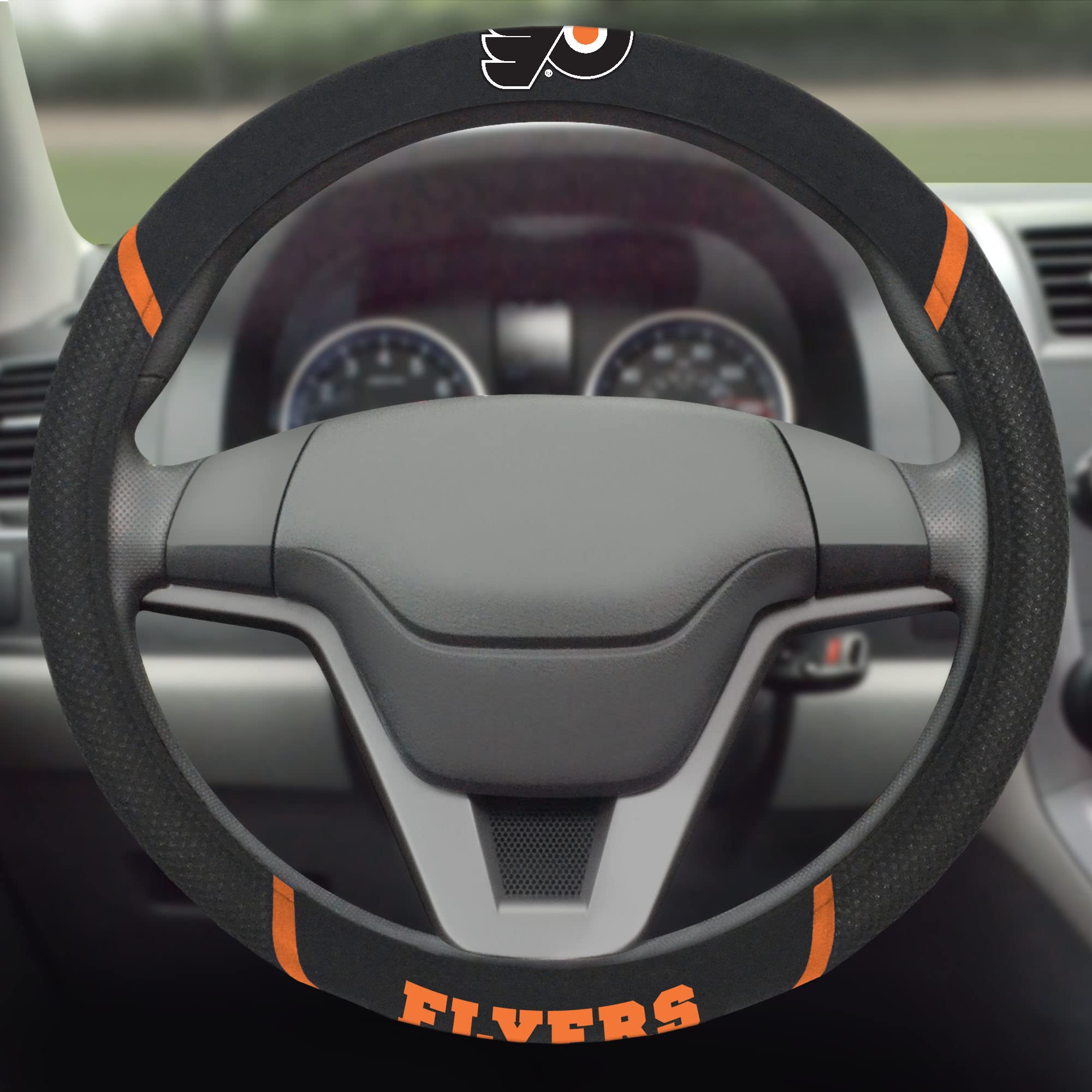 Philadelphia Flyers Steering Wheel Cover Mesh/Stitched