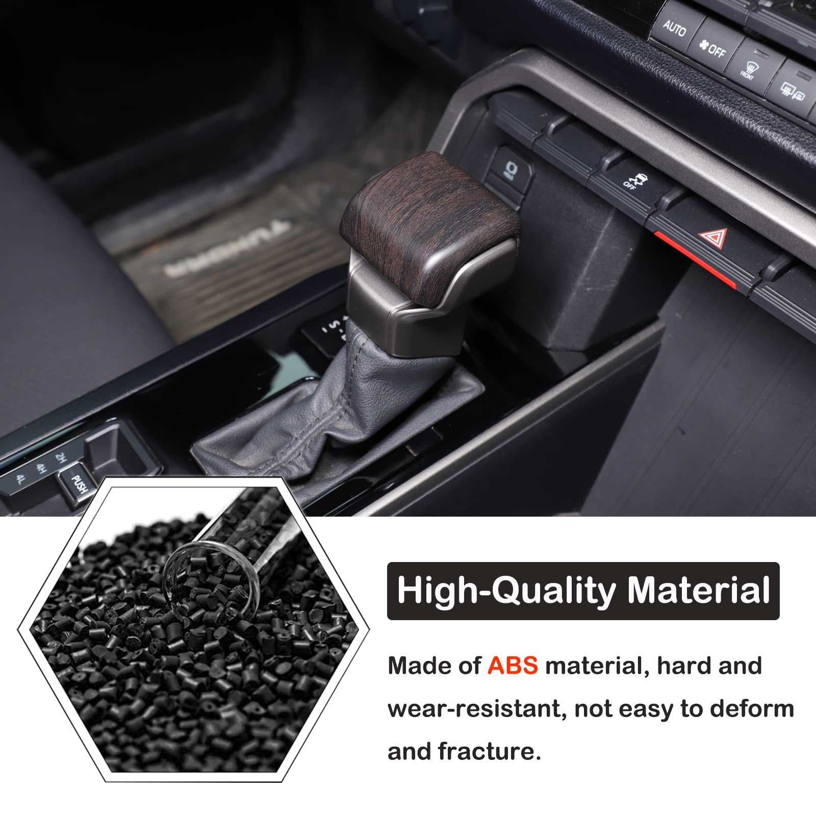 Aunginsy Shifter Gear Hand Brake Trim Cover Compatible With Toyota Tundra/Sequoia 2022-2025 Tacoma 2024+ Car Center Console Gear