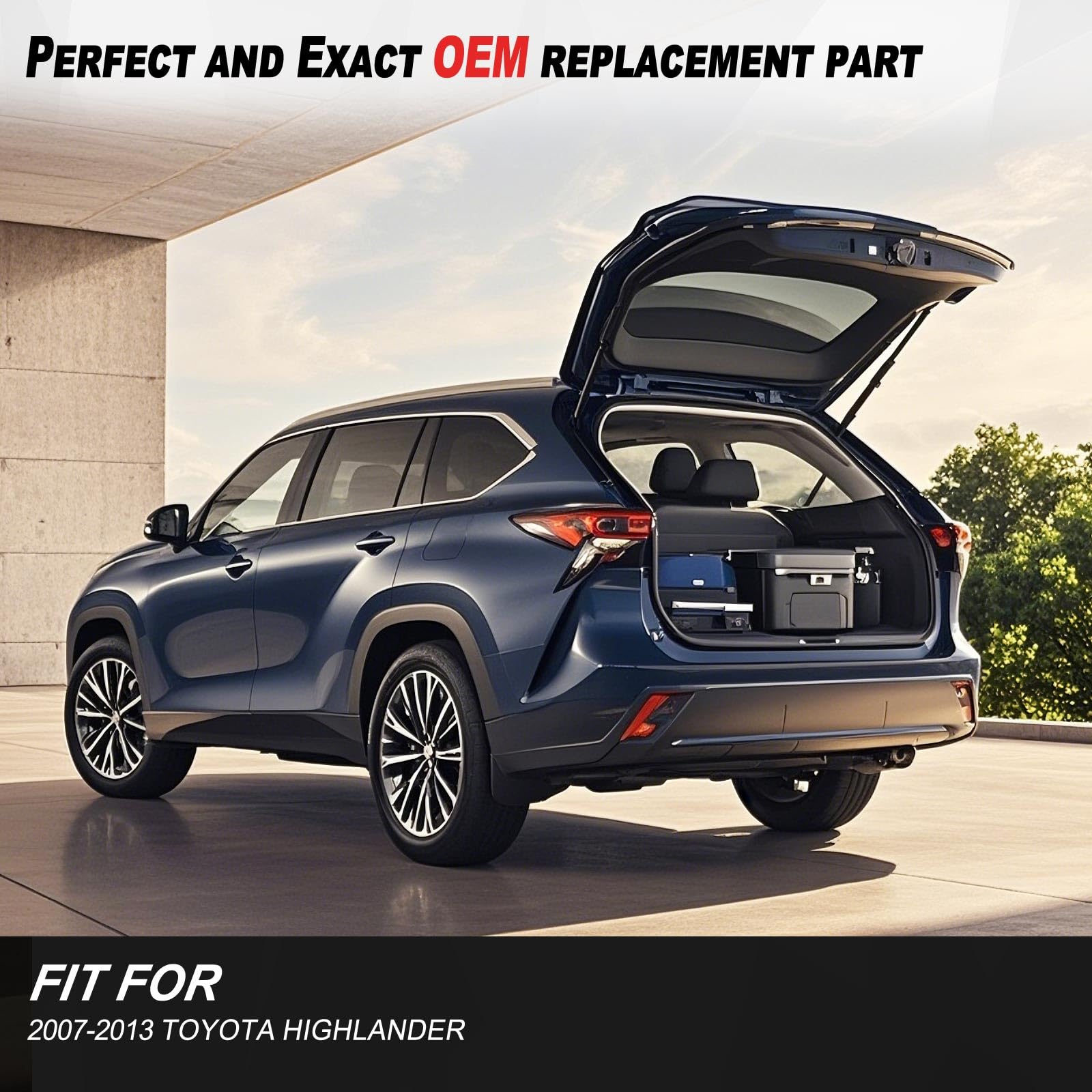 Vepagoo Pm1080 Rear Window Glass Struts 2007-2013 Toyota Highlander Gas Shock Lift Supports Spring, Trunk Rear Window & Not The