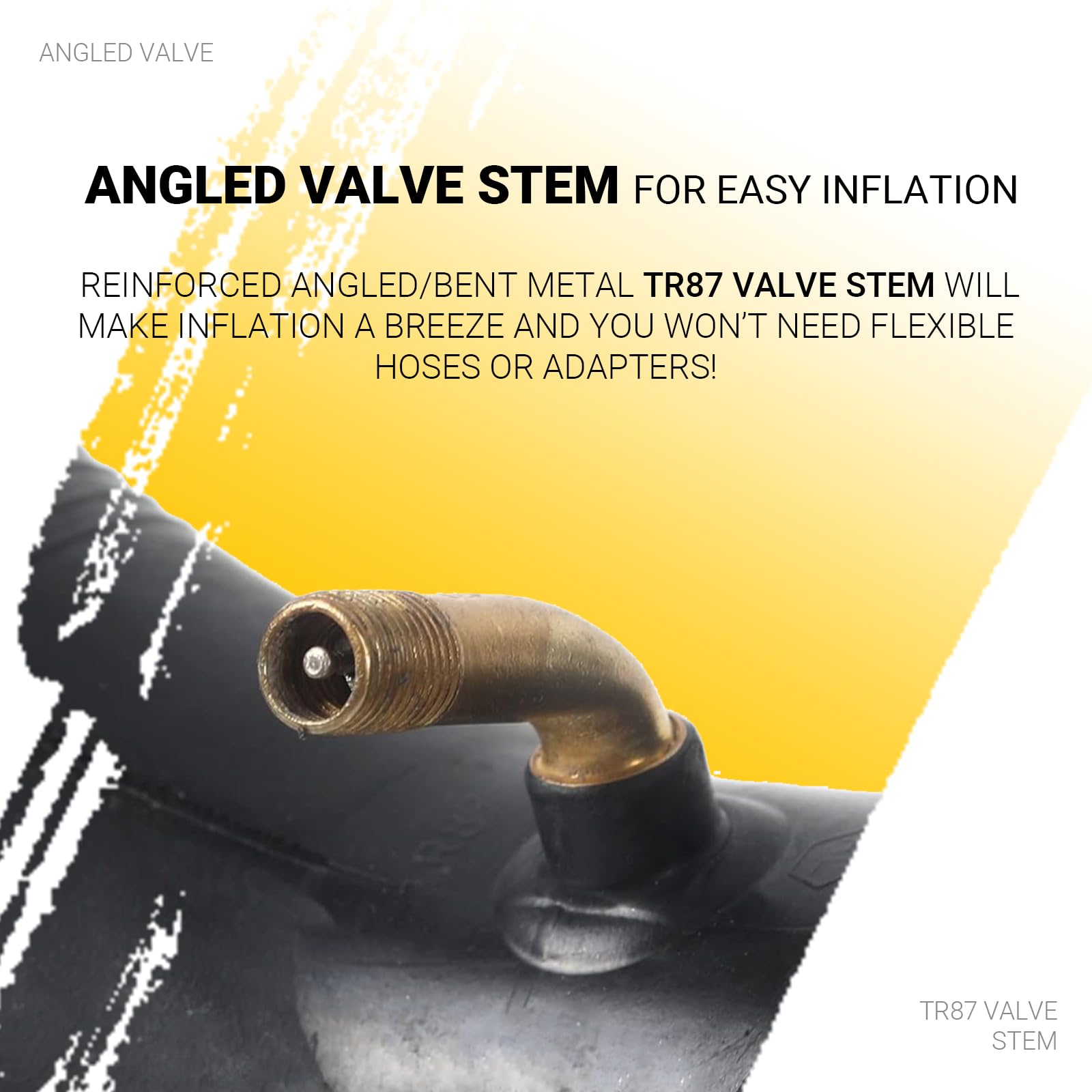 4.10/3.50-4 Heavy Duty Replacement Inner Tube With Tr-87 Bent Valve Stem (2-Pack) - For Wheelbarrows, Mowers, Hand Trucks And Mo